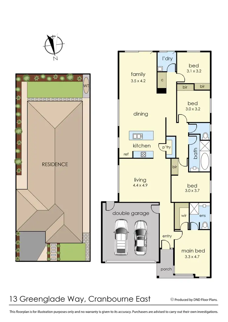 Floorplan of Homely house listing, 13 Greenglade Way, Cranbourne East VIC 3977
