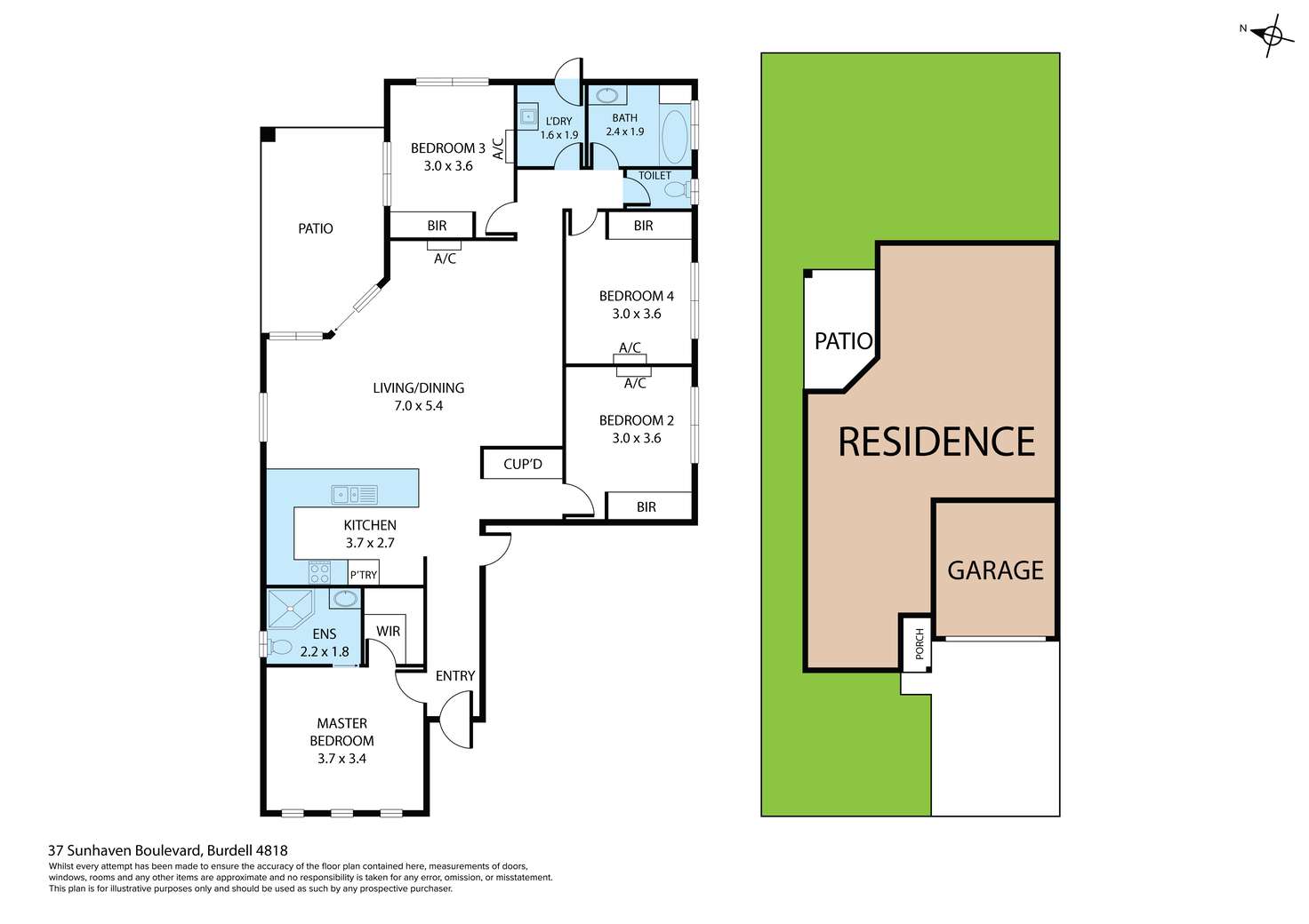 Floorplan of Homely house listing, 37 Sunhaven Boulevard, Burdell QLD 4818