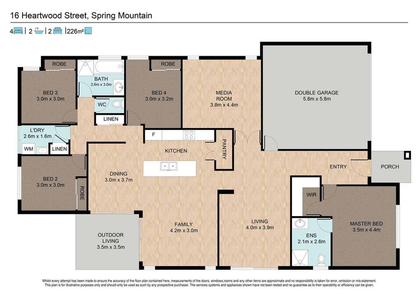Floorplan of Homely house listing, 16 Heartwood Street, Spring Mountain QLD 4300
