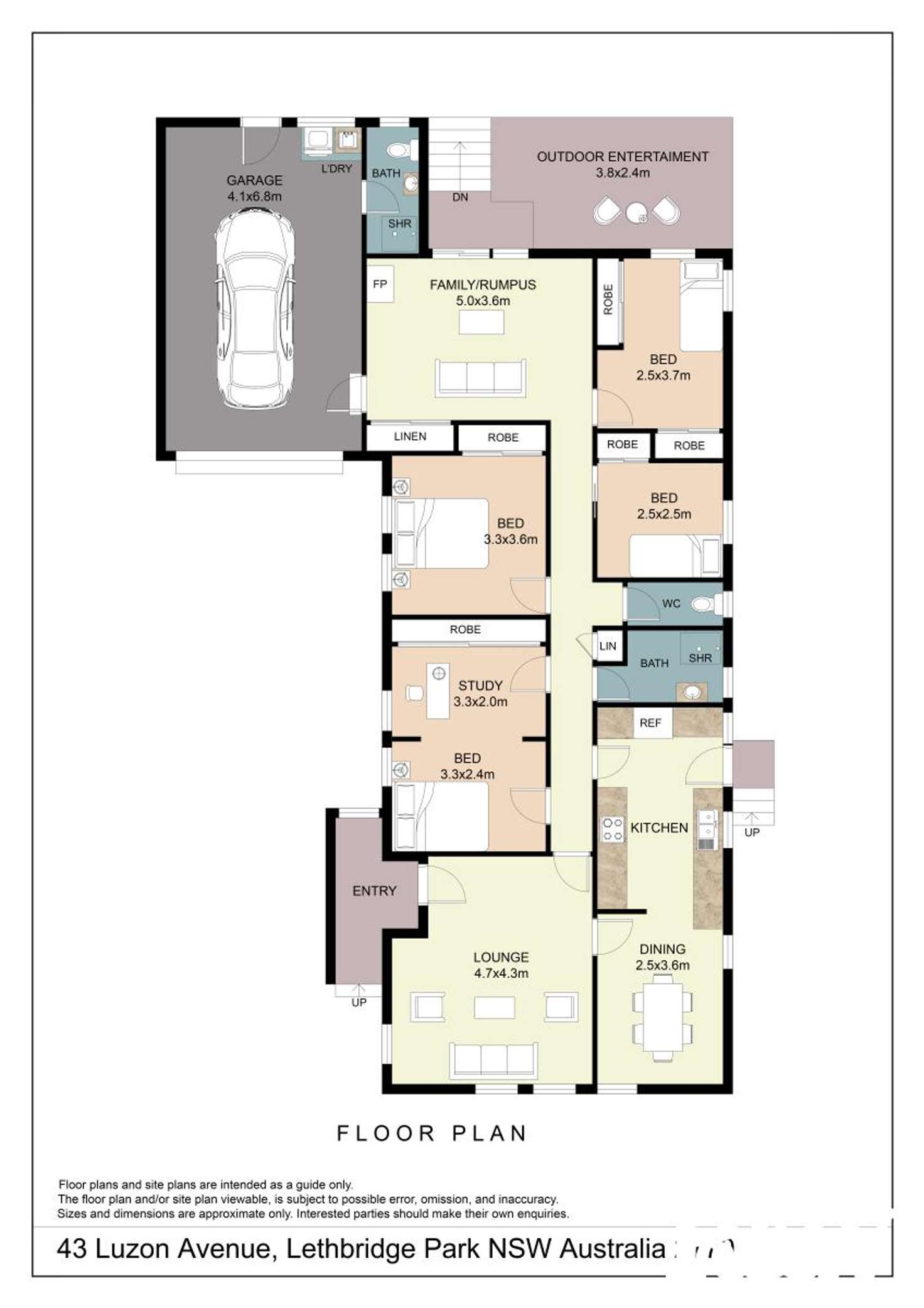 Floorplan of Homely house listing, 43 Luzon Avenue, Lethbridge Park NSW 2770