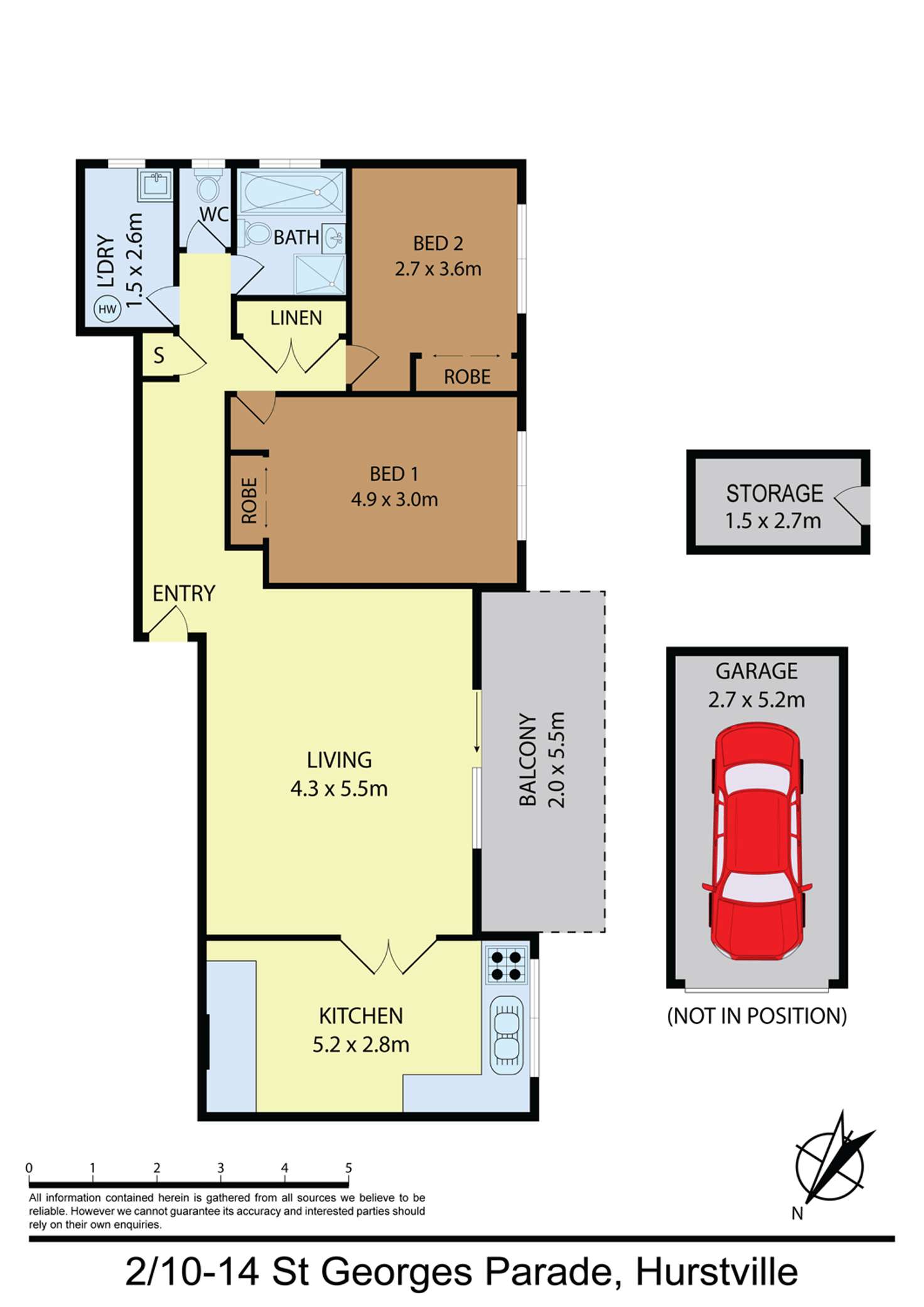 Floorplan of Homely unit listing, 2/10-14 St Georges Parade, Hurstville NSW 2220