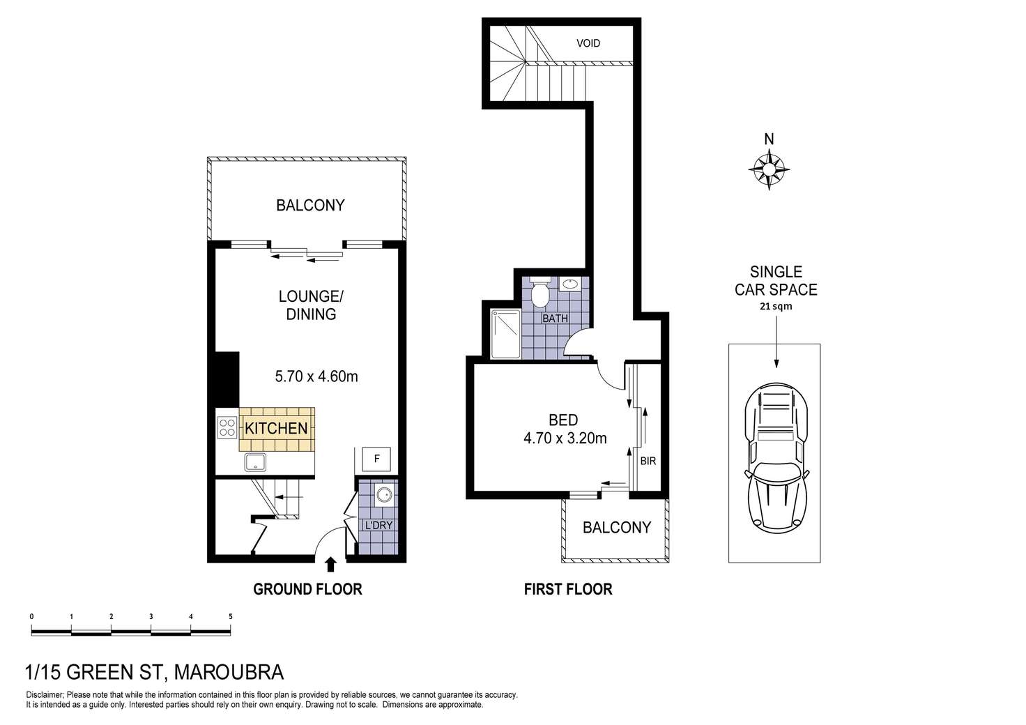 Floorplan of Homely apartment listing, 1/15 Green Street, Maroubra NSW 2035