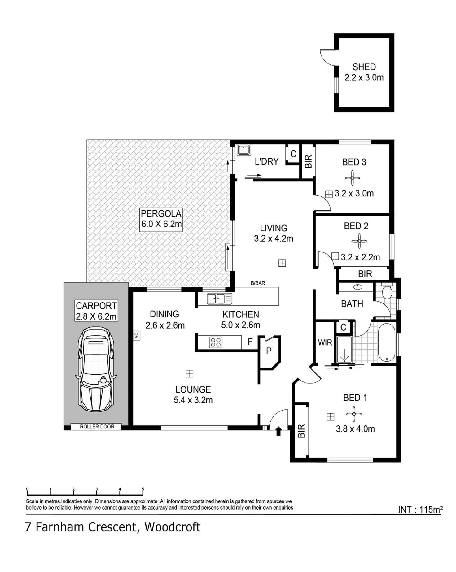 Floorplan of Homely house listing, 7 Farnham Crescent, Woodcroft SA 5162