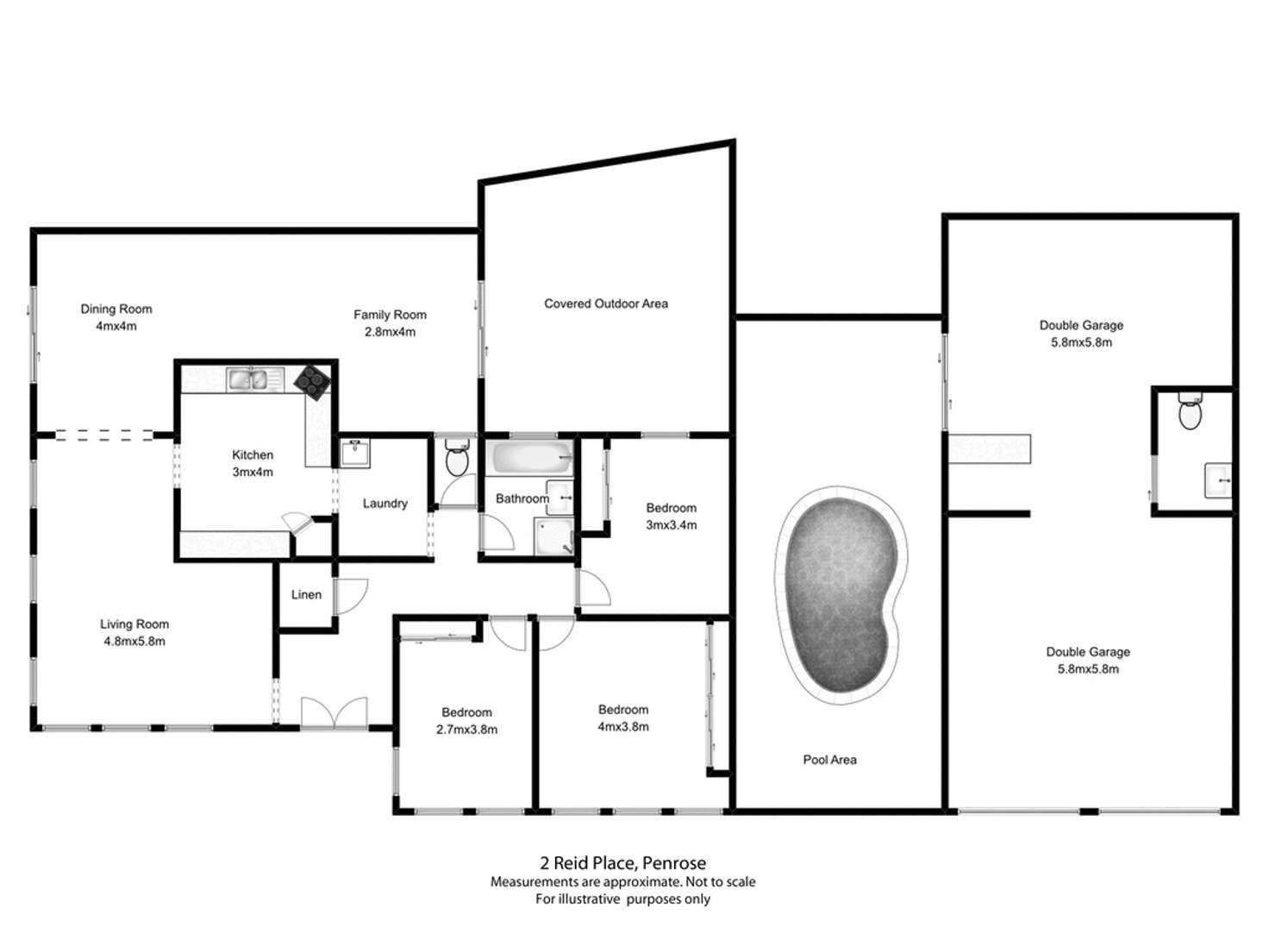 Floorplan of Homely house listing, 2 Reid Place, Dapto NSW 2530