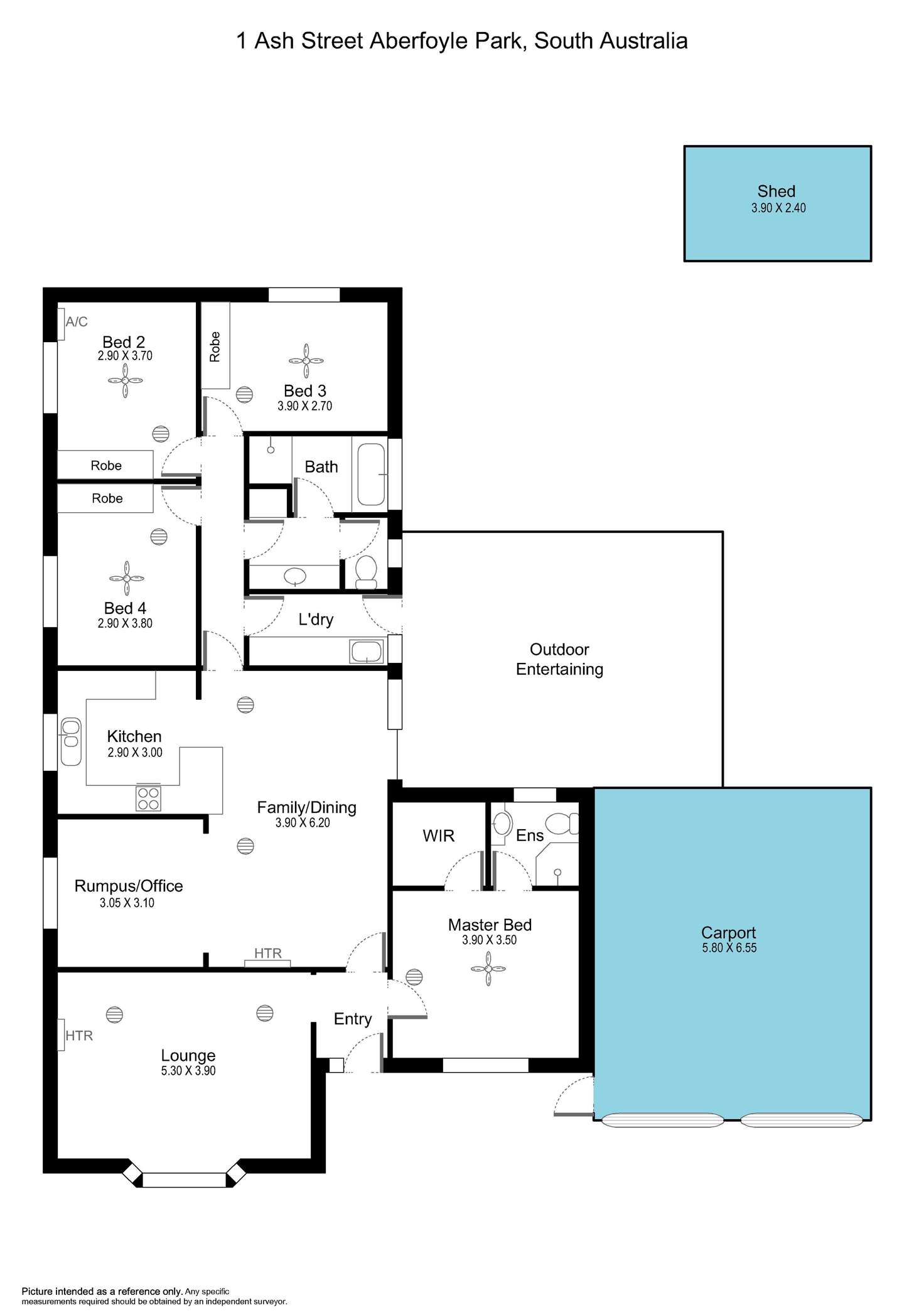 Floorplan of Homely house listing, 1 Ash Street, Aberfoyle Park SA 5159
