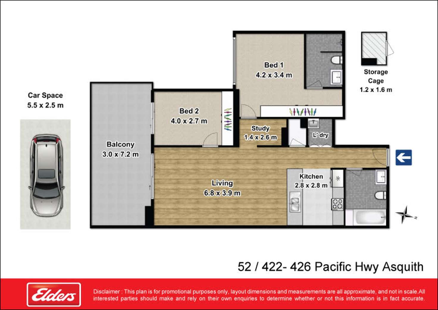 Floorplan of Homely apartment listing, U52/426 Peats Ferry Road, Asquith NSW 2077