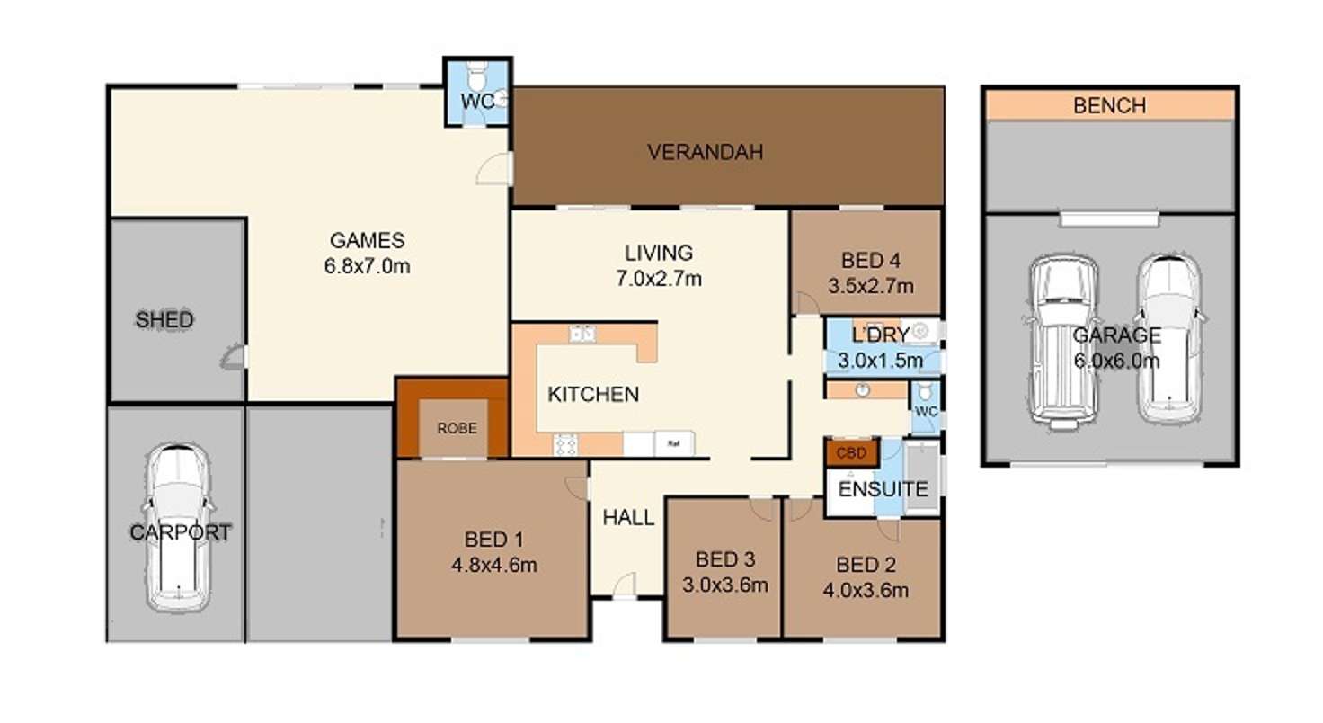Floorplan of Homely house listing, 47 Stevens Drive, Angle Vale SA 5117
