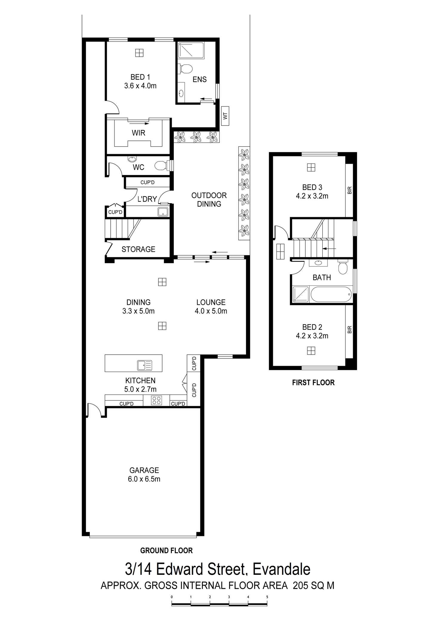 Floorplan of Homely house listing, 3/14 Edward Street, Evandale SA 5069