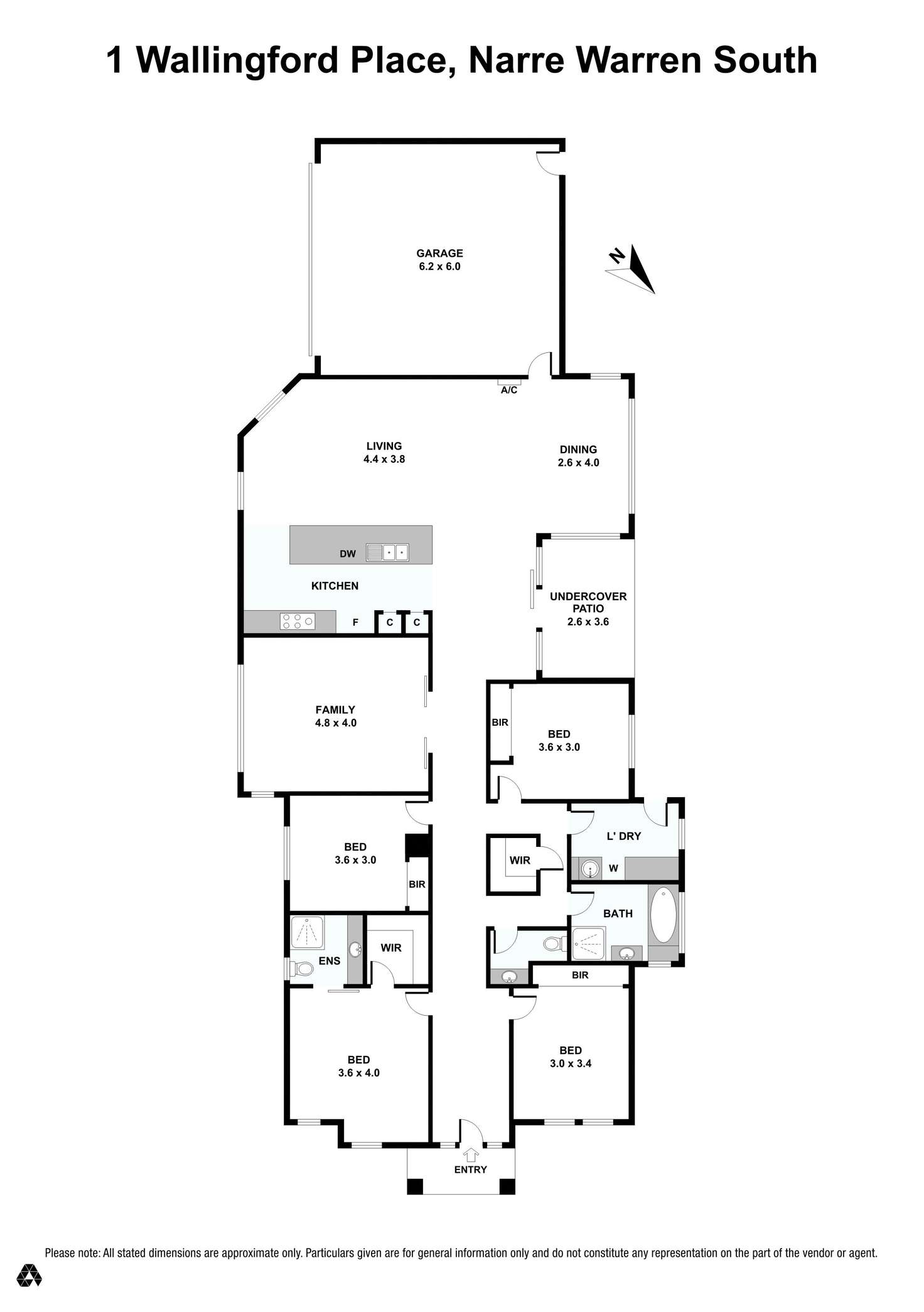 Floorplan of Homely house listing, 1 Wallingford Place, Narre Warren South VIC 3805