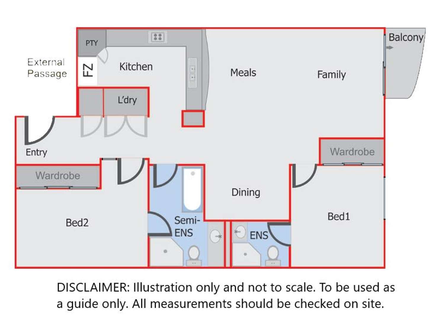 Floorplan of Homely apartment listing, 501/2 St Georges Terrace, Perth WA 6000