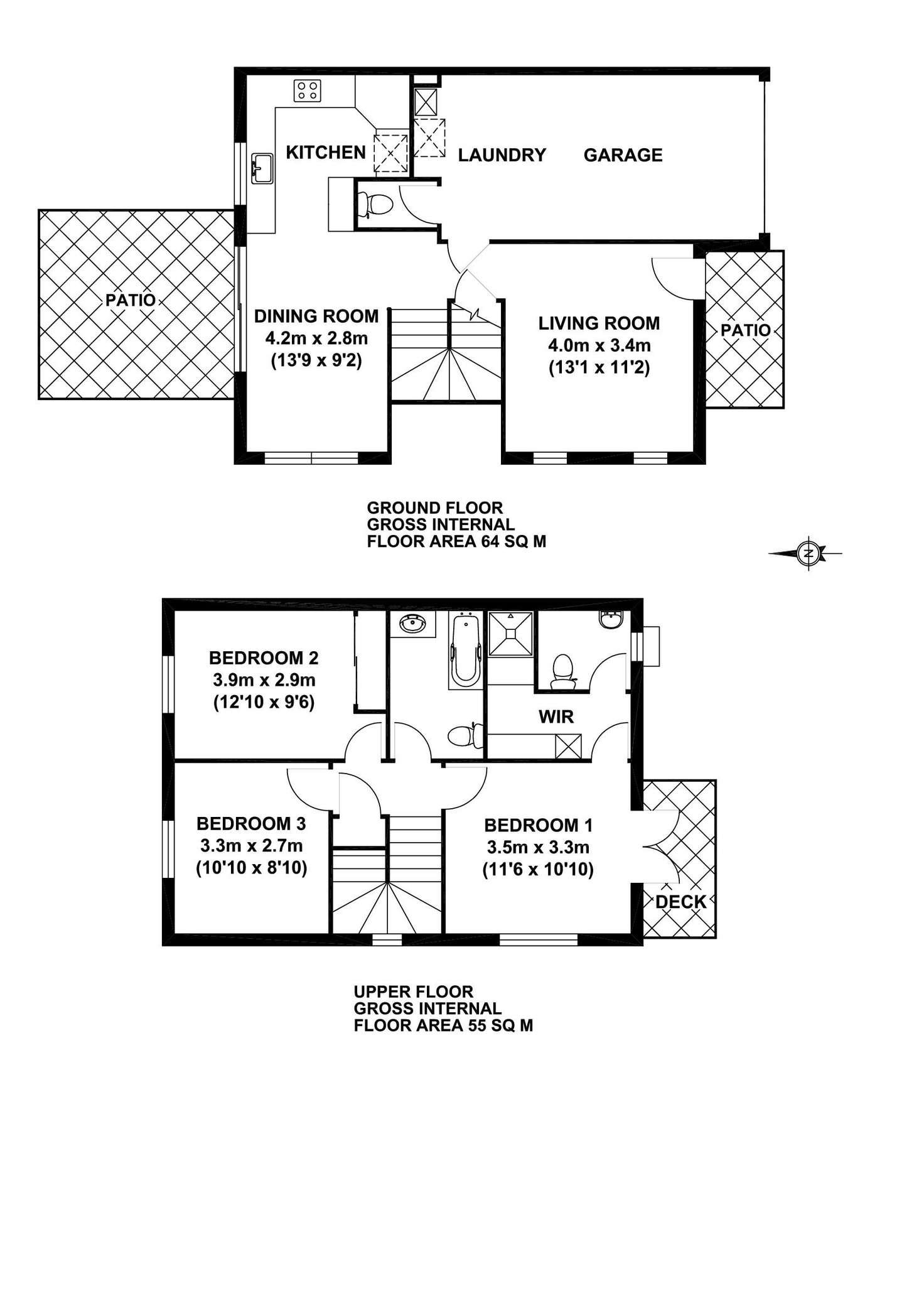 Floorplan of Homely townhouse listing, 6/15 Camborne Street, Alderley QLD 4051