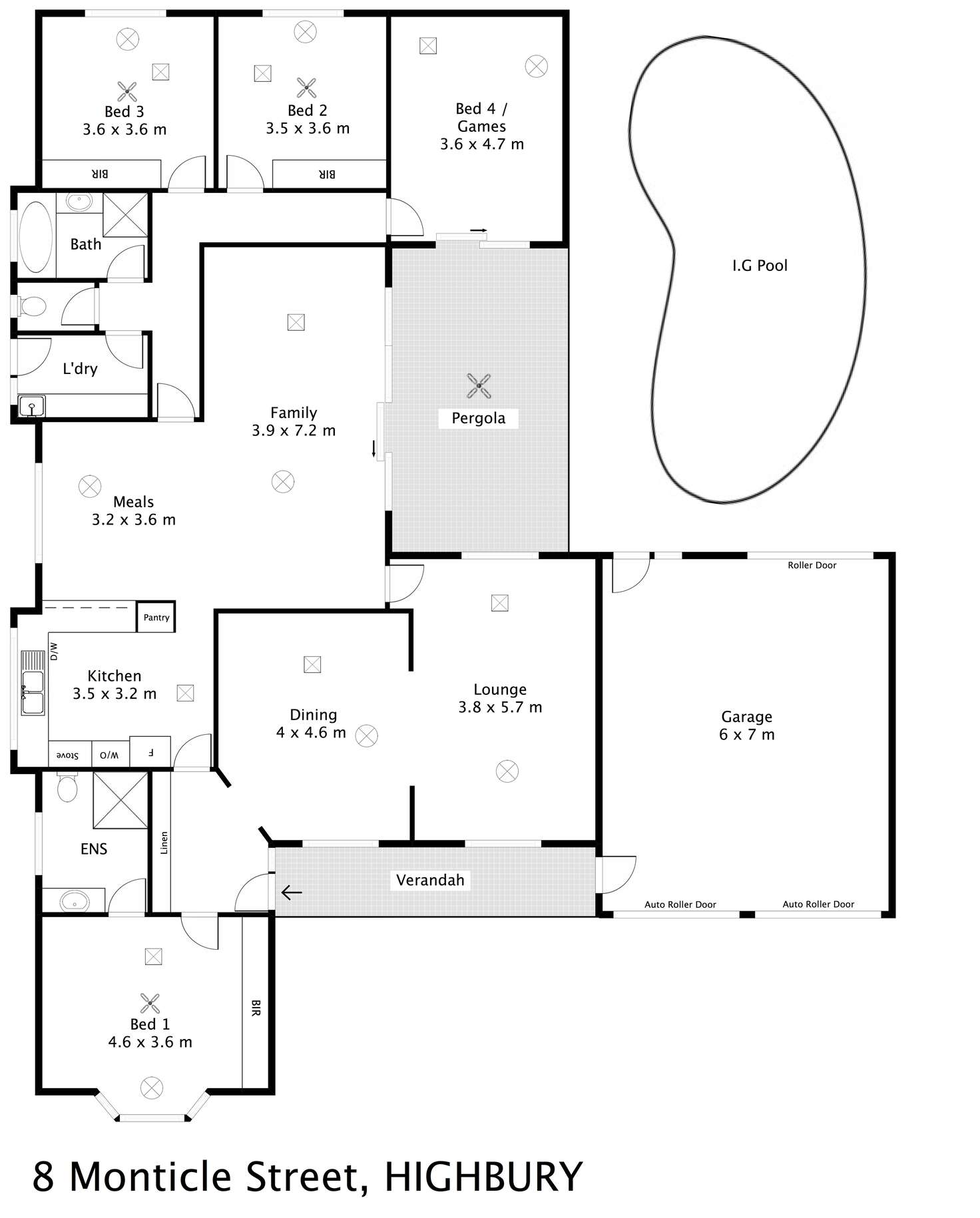 Floorplan of Homely house listing, 8 Monticle Street, Highbury SA 5089