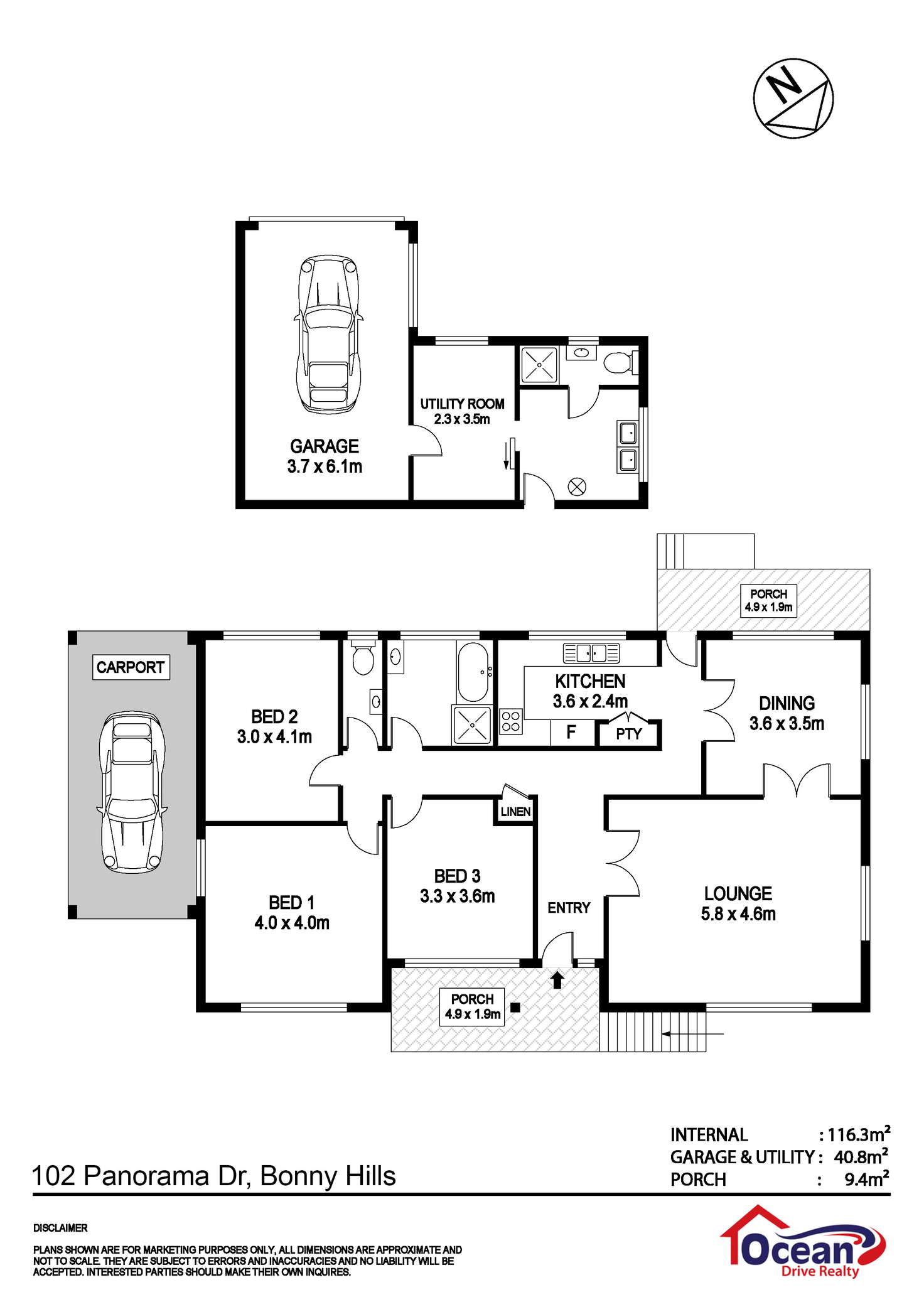 Floorplan of Homely house listing, 102 Panorama Drive, Bonny Hills NSW 2445