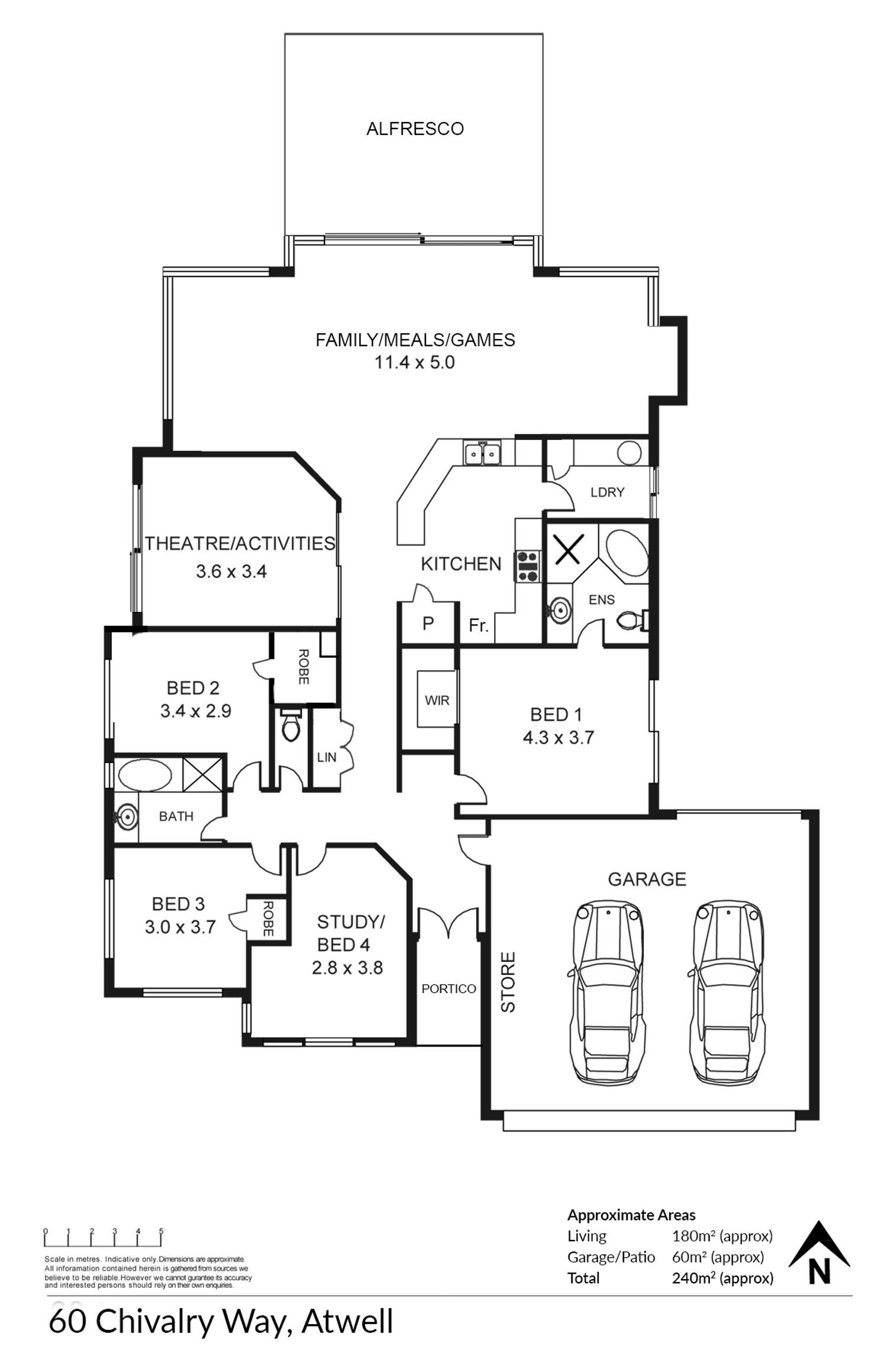 Floorplan of Homely house listing, 60 Chivalry Way, Atwell WA 6164