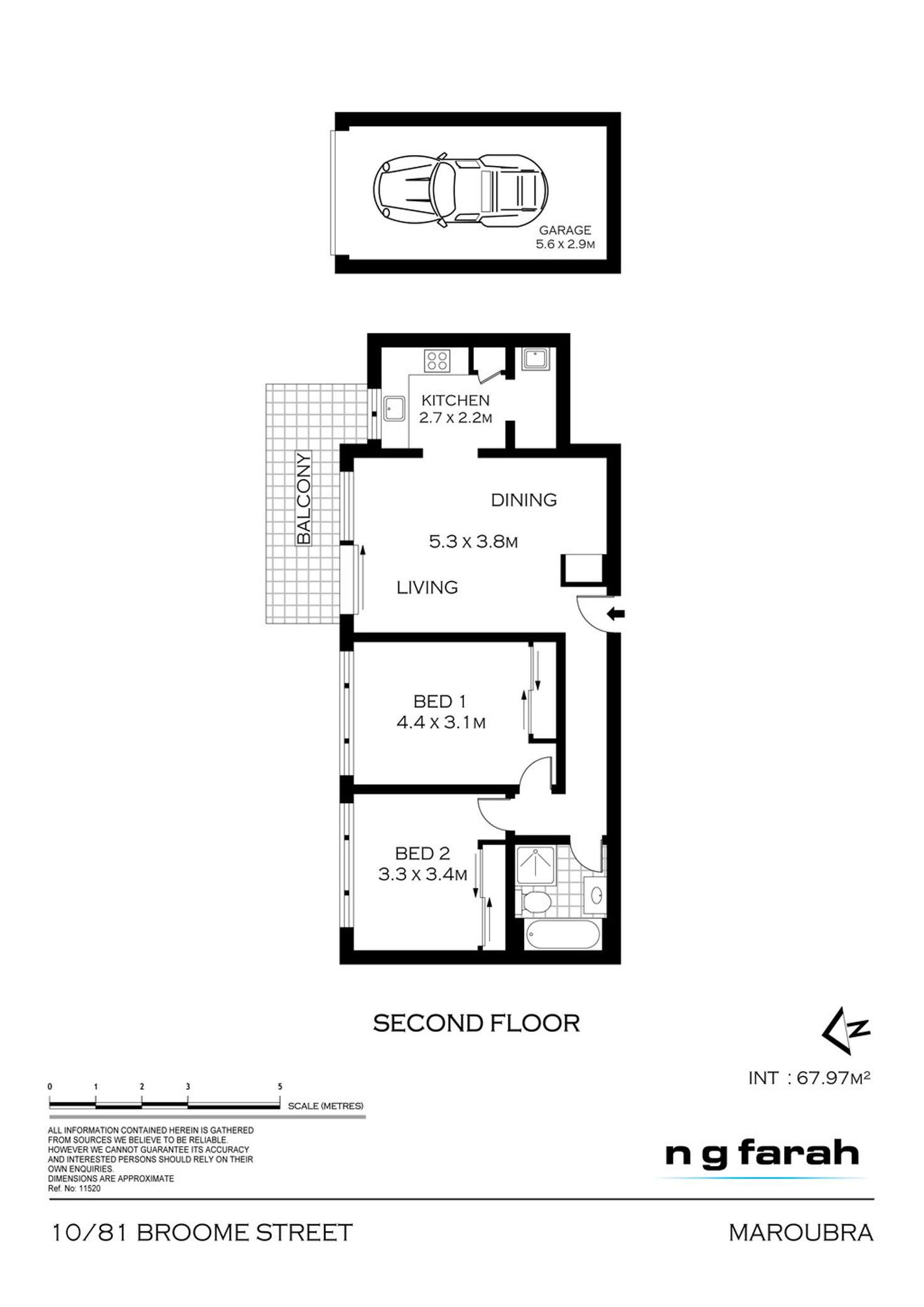 Floorplan of Homely unit listing, 10/81 Broome Street, Maroubra NSW 2035