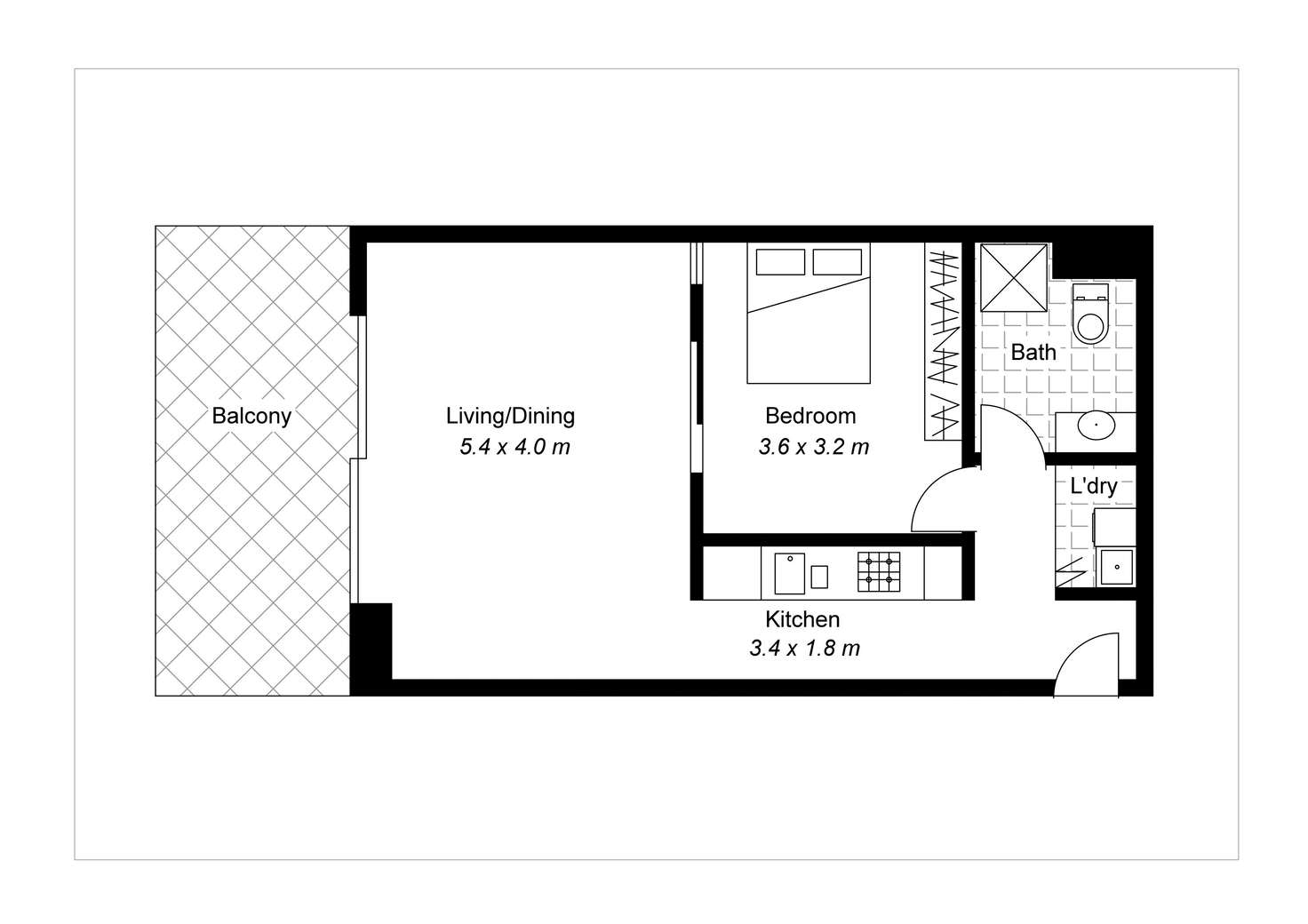 Floorplan of Homely apartment listing, 809/152-160 Grote Street, Adelaide SA 5000