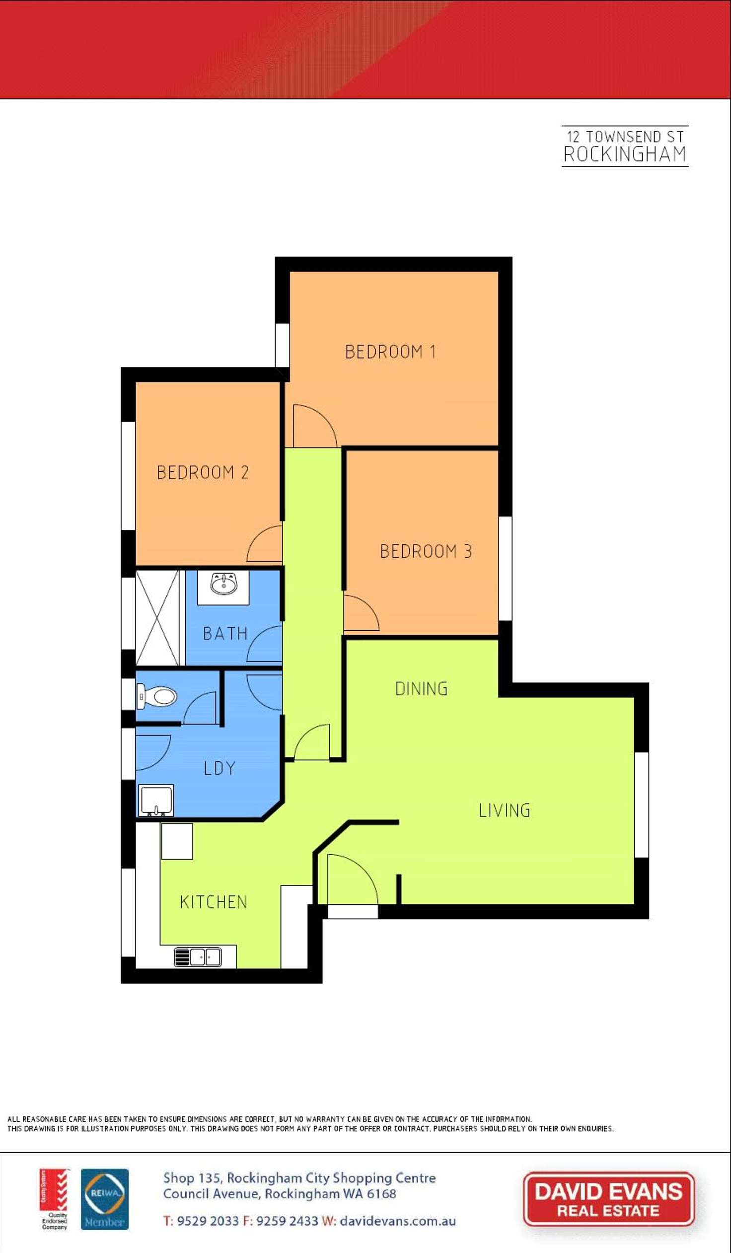 Floorplan of Homely house listing, 12 Townsend Road, Rockingham WA 6168