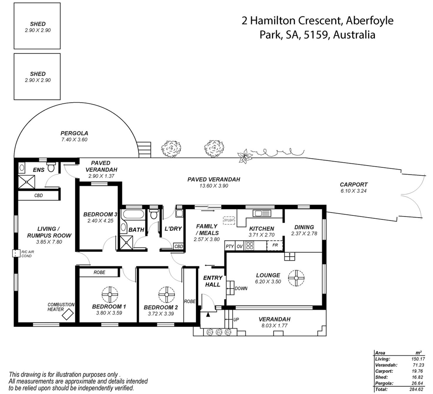 Floorplan of Homely house listing, 2 Hamilton Crescent, Aberfoyle Park SA 5159