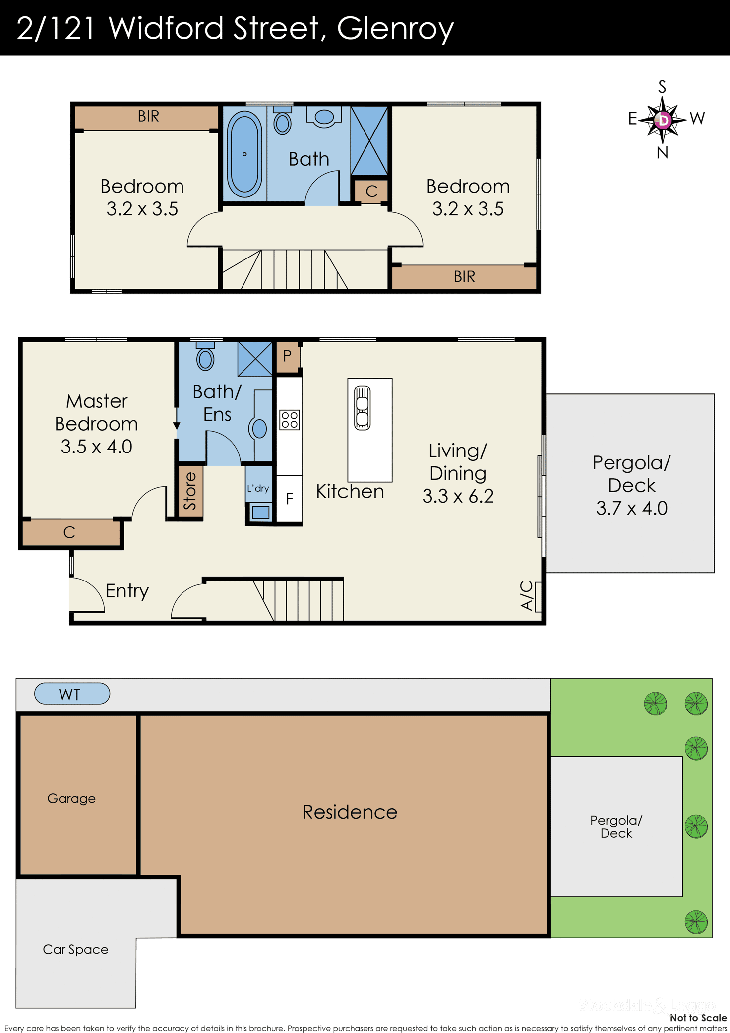 Floorplan of Homely townhouse listing, 2/121 Widford Street, Glenroy VIC 3046