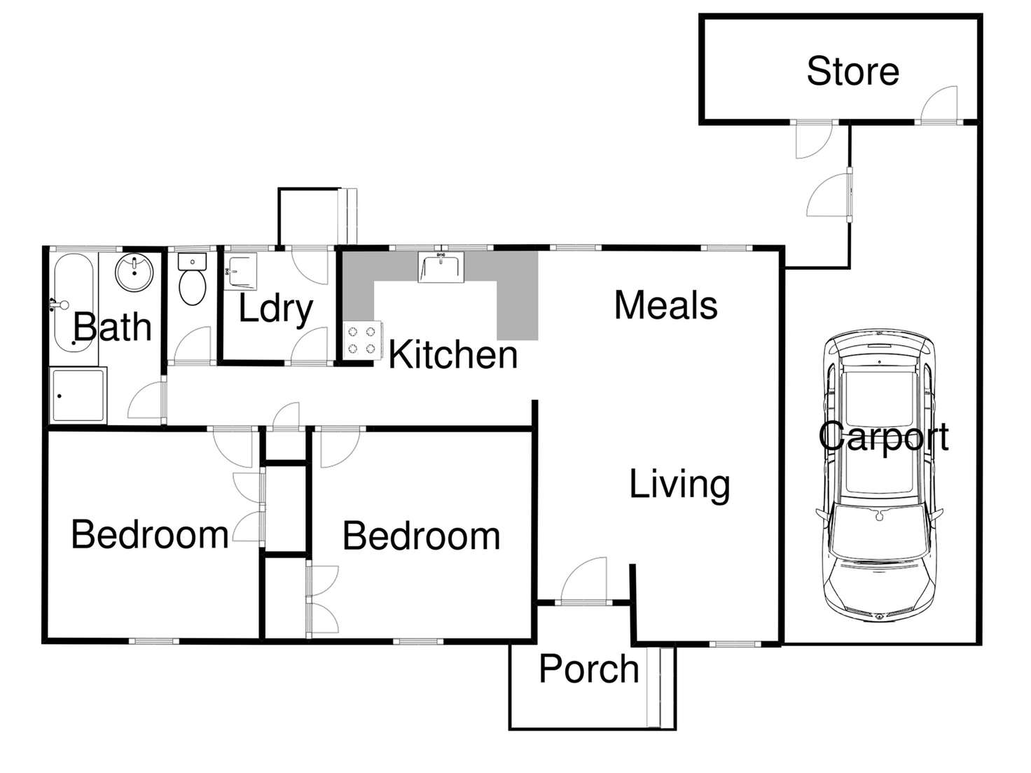 Floorplan of Homely unit listing, 2/12 Laurel Avenue, Boronia VIC 3155