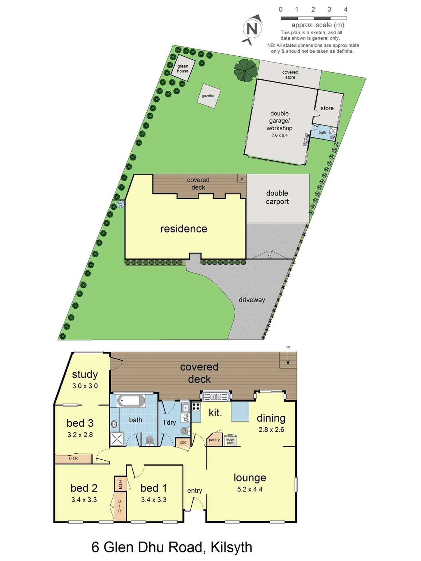 Floorplan of Homely house listing, 6 Glen Dhu Road, Kilsyth VIC 3137