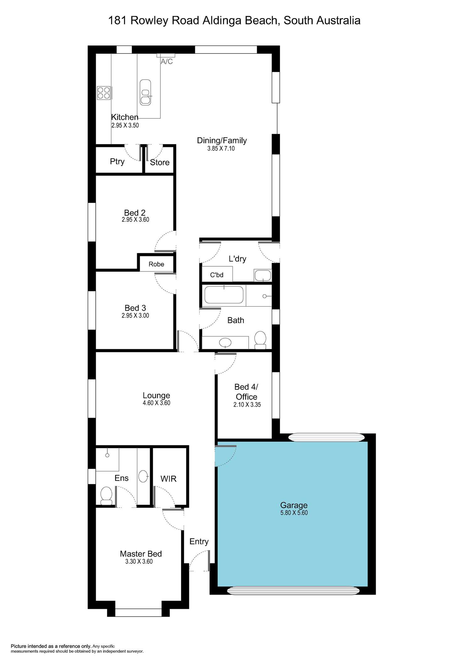 Floorplan of Homely house listing, 181 Rowley Road, Aldinga Beach SA 5173