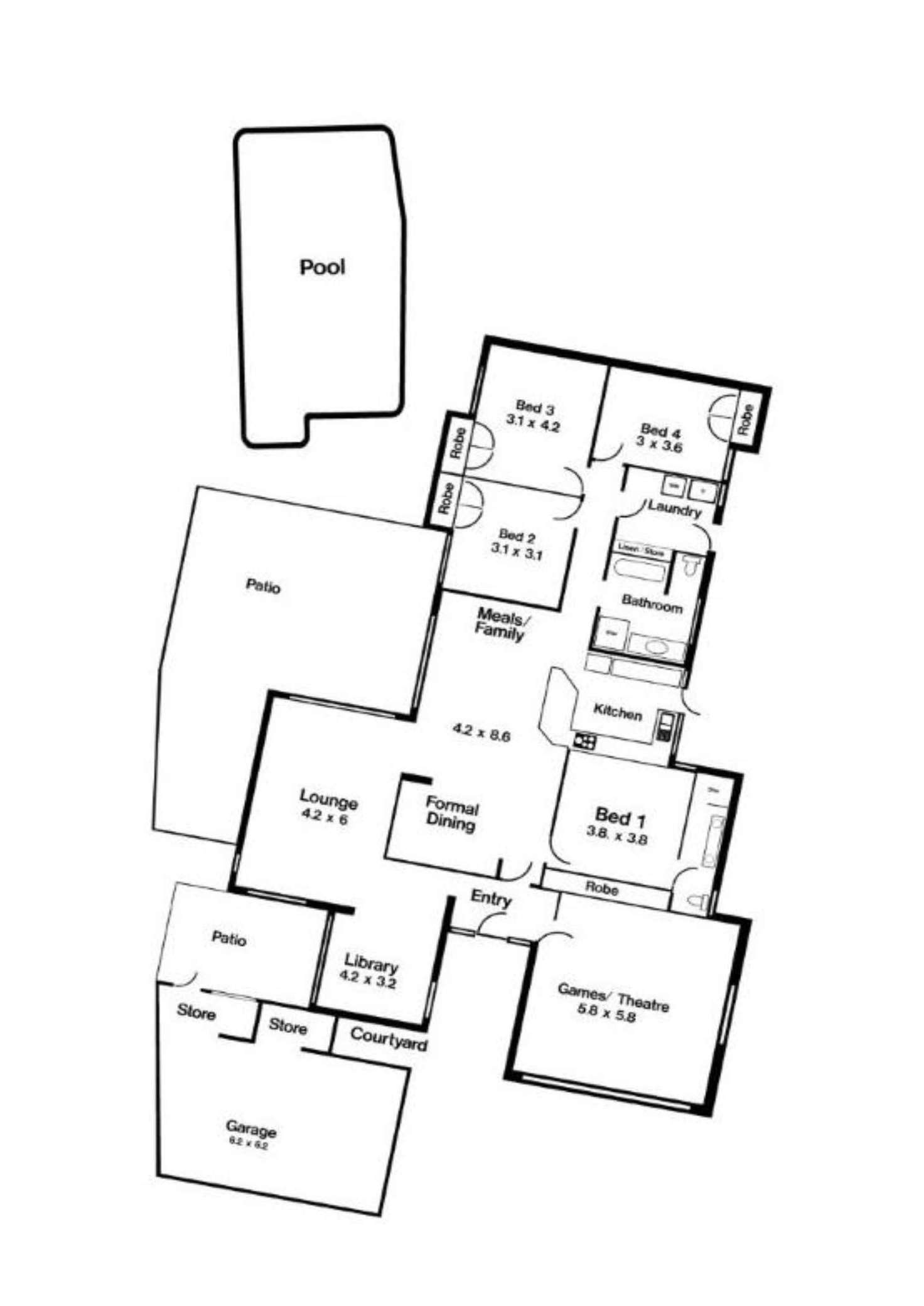Floorplan of Homely house listing, 6 Candish Court, Booragoon WA 6154