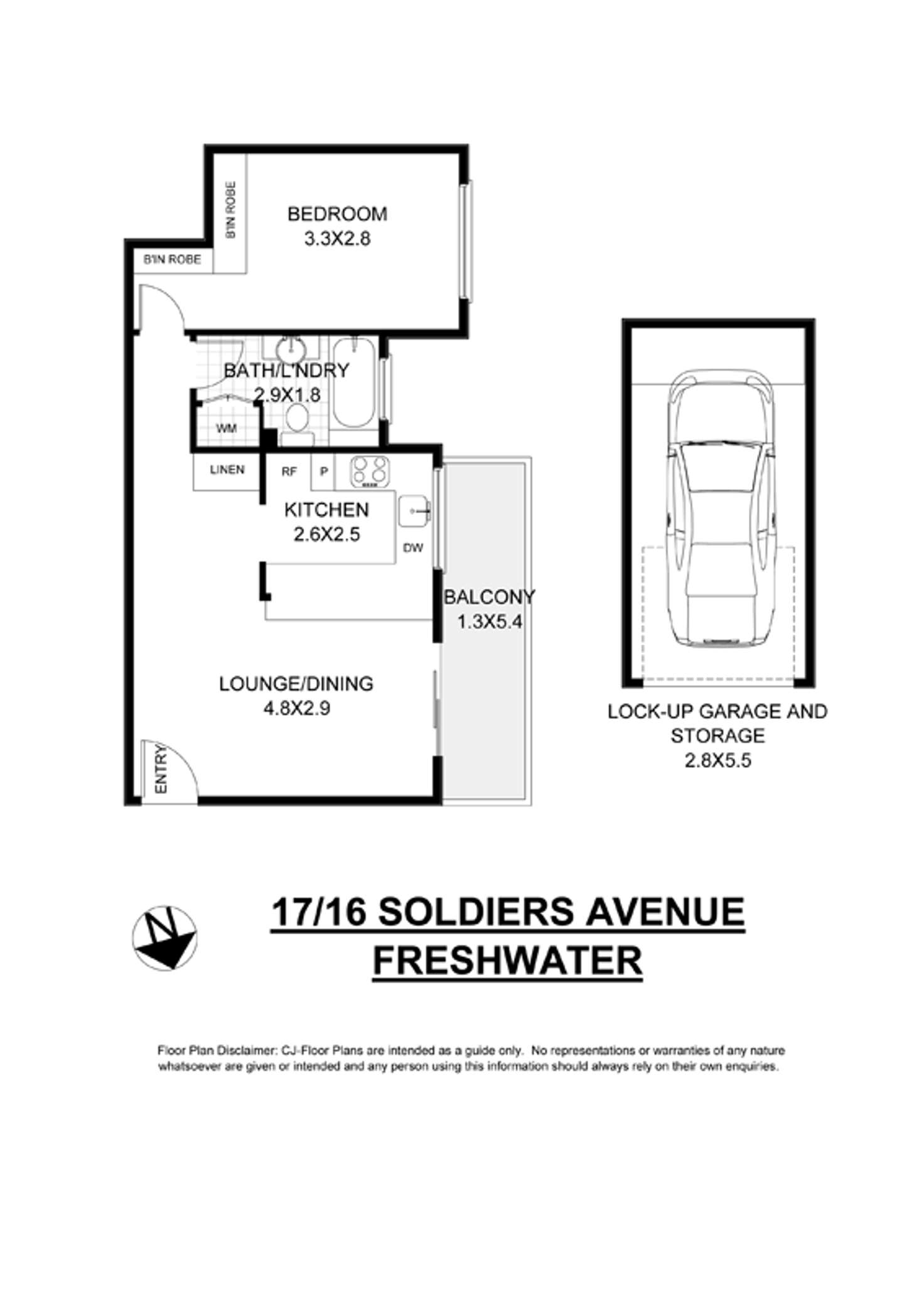 Floorplan of Homely apartment listing, 17/16 Soldiers Avenue, Freshwater NSW 2096