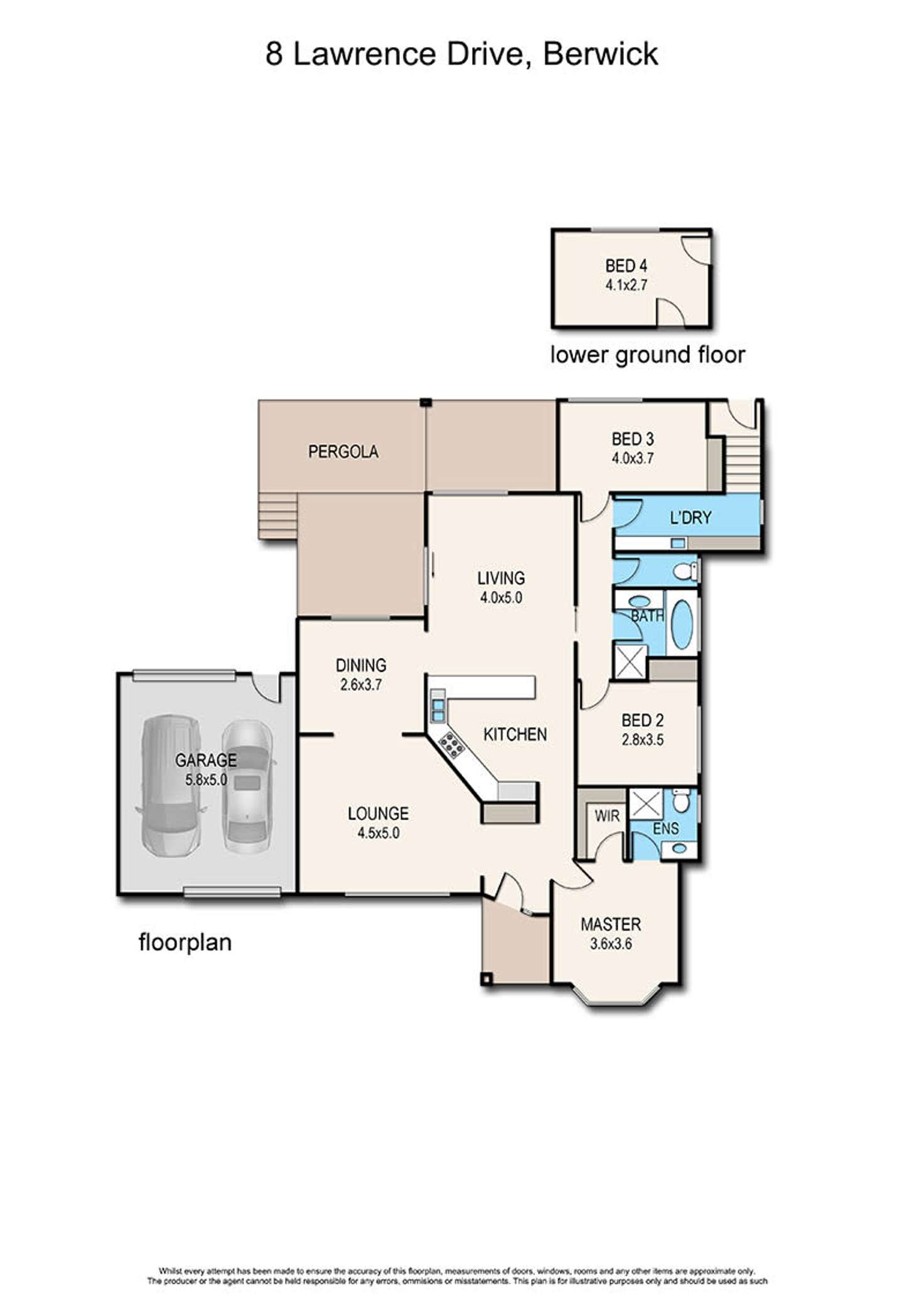 Floorplan of Homely house listing, 8 Lawrence Drive, Berwick VIC 3806