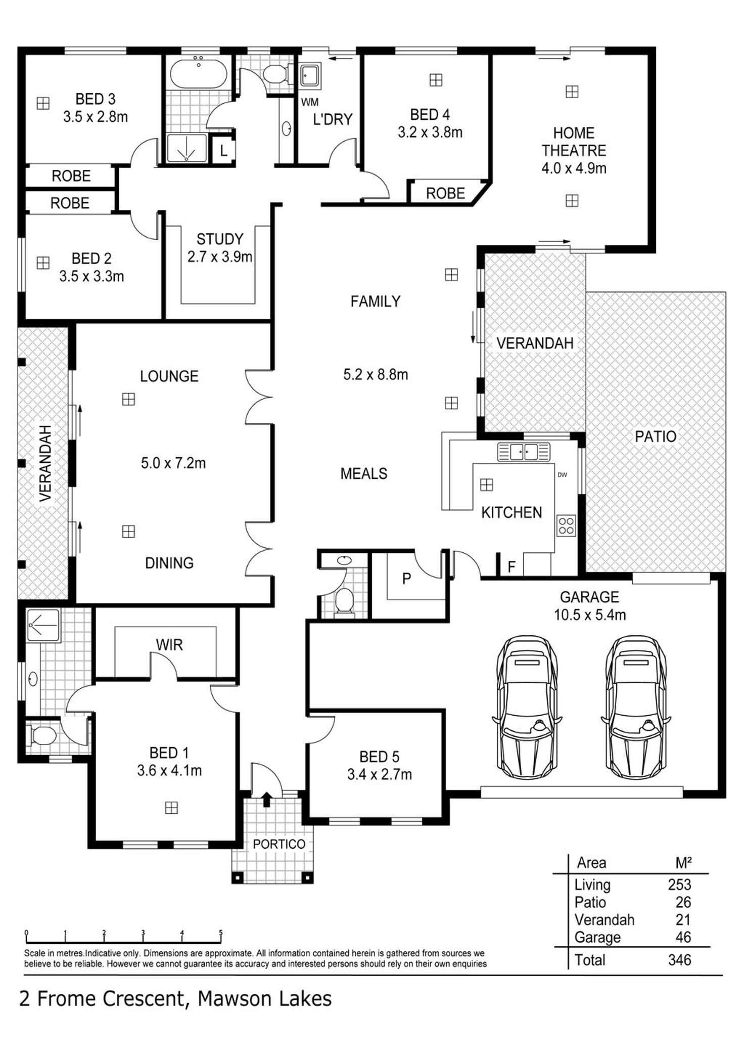 Floorplan of Homely house listing, 2 Frome Crescent, Mawson Lakes SA 5095
