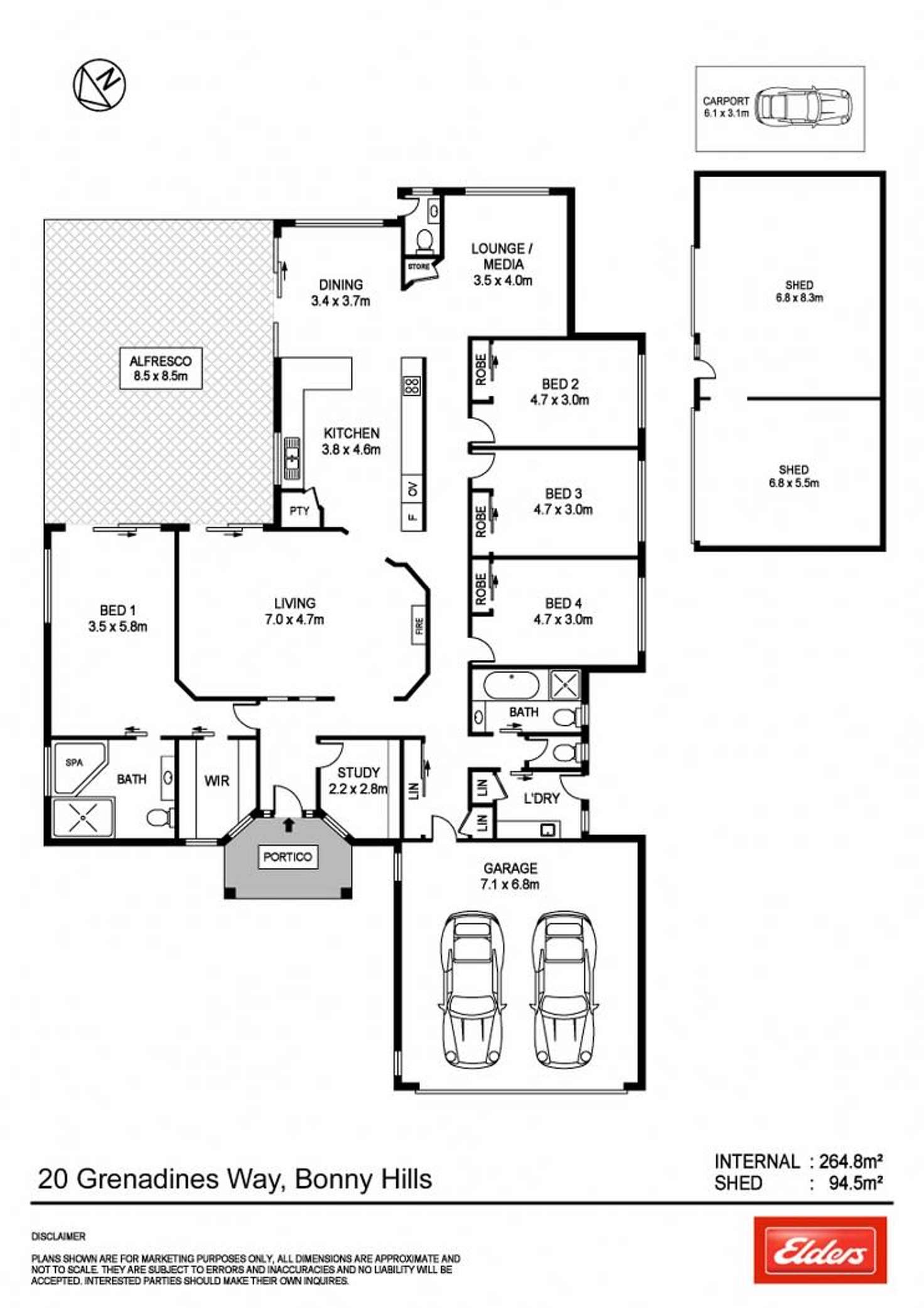 Floorplan of Homely house listing, 20 Grenadines Way, Bonny Hills NSW 2445