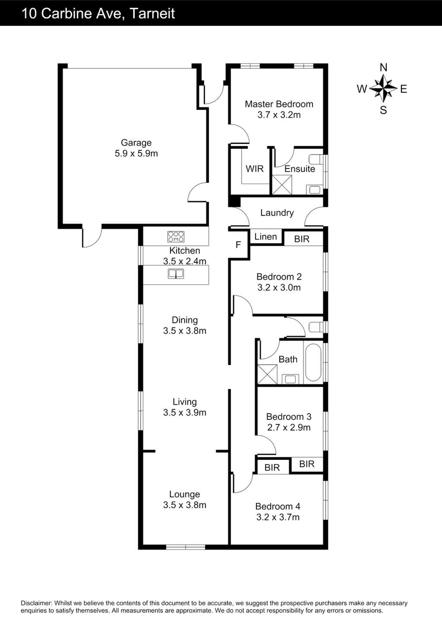 Floorplan of Homely house listing, 10 Carbine Avenue, Tarneit VIC 3029