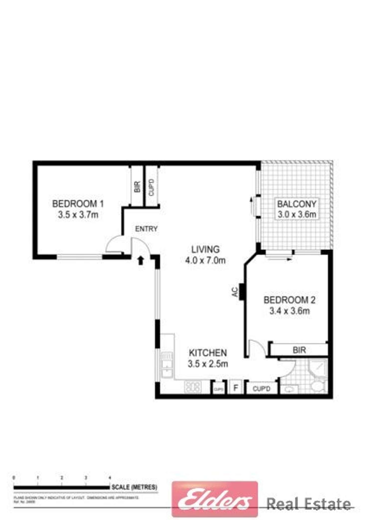 Floorplan of Homely apartment listing, 7/99 Elder Drive, Mawson Lakes SA 5095