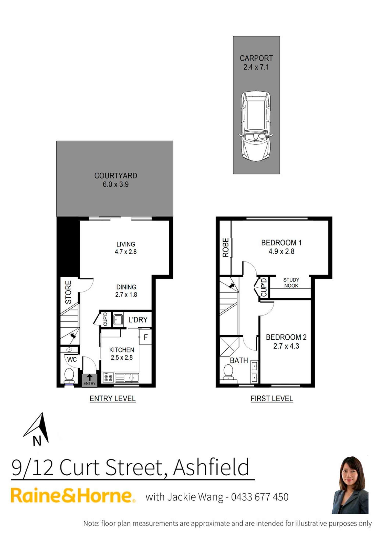 Floorplan of Homely townhouse listing, 9/12 Curt Street, Ashfield NSW 2131