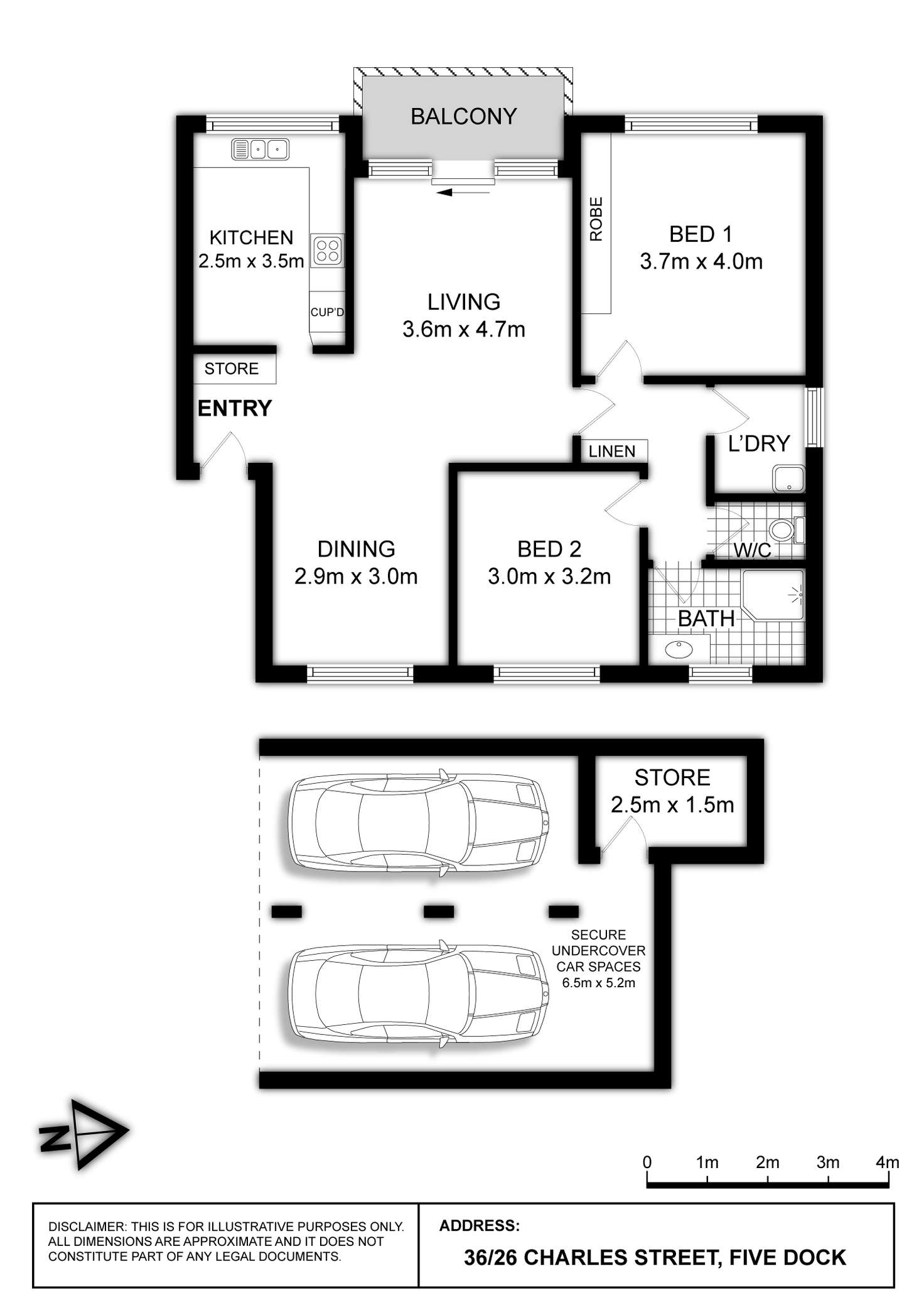 Floorplan of Homely apartment listing, 36/26 Charles Street, Five Dock NSW 2046