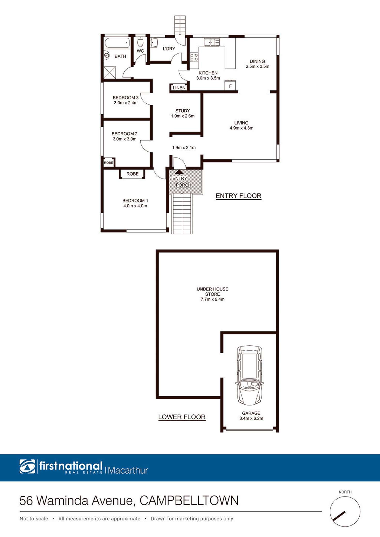 Floorplan of Homely house listing, 56 Waminda Avenue, Campbelltown NSW 2560