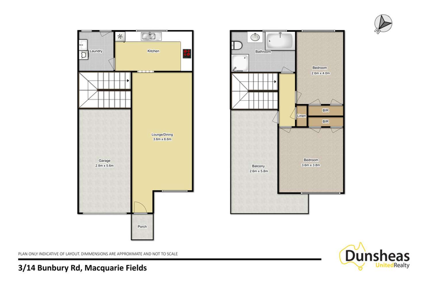 Floorplan of Homely townhouse listing, 3/14 Bunbury Road, Macquarie Fields NSW 2564