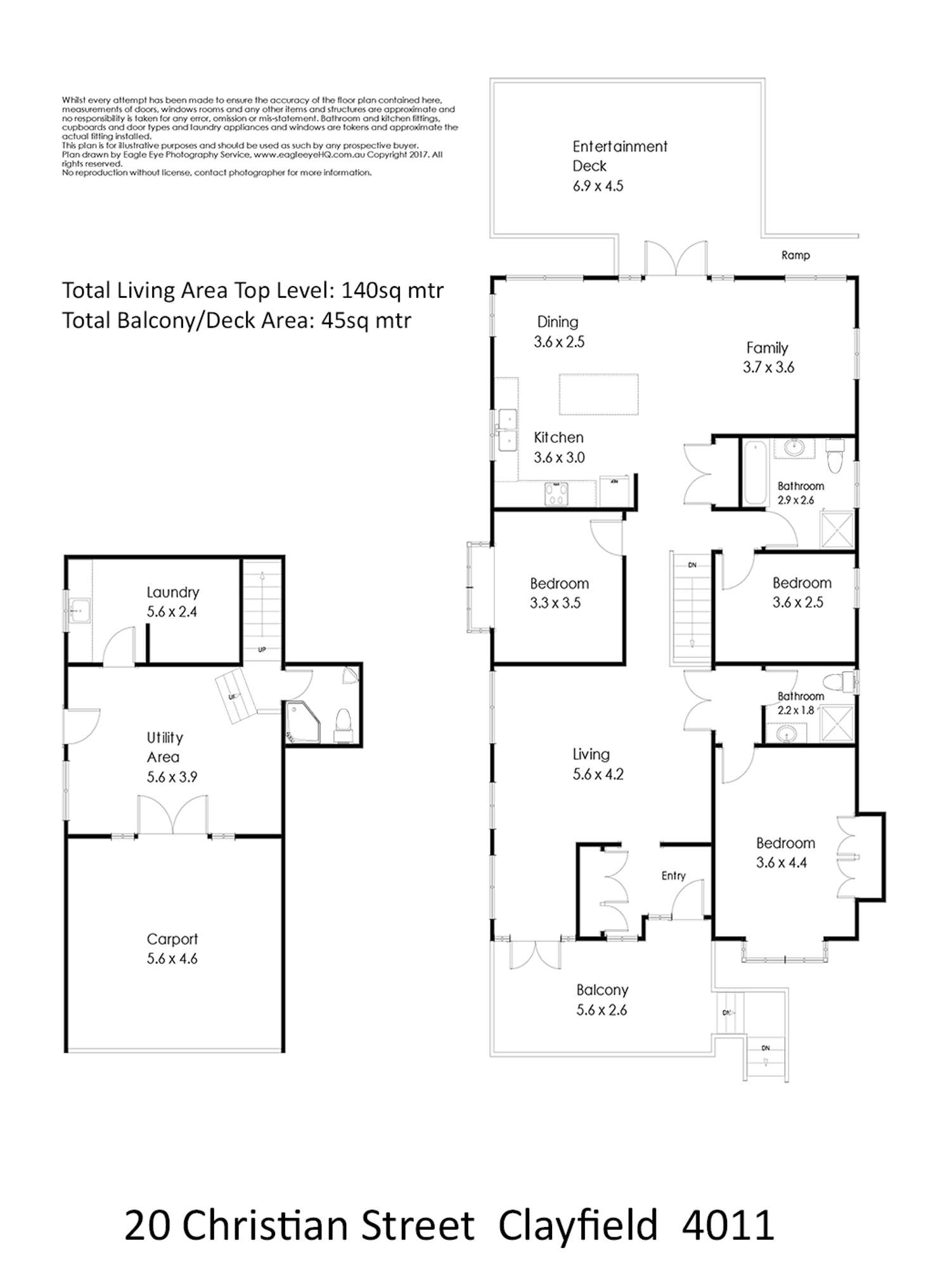Floorplan of Homely house listing, 20 Christian Street, Clayfield QLD 4011