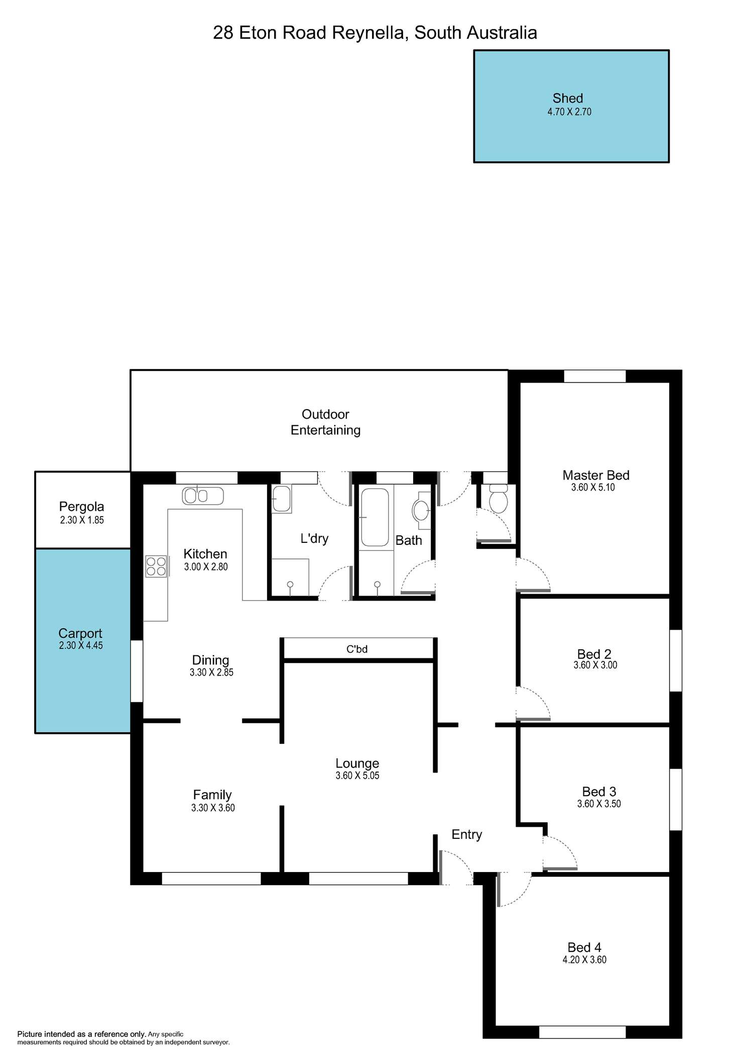 Floorplan of Homely house listing, 28 Eton Road, Reynella SA 5161