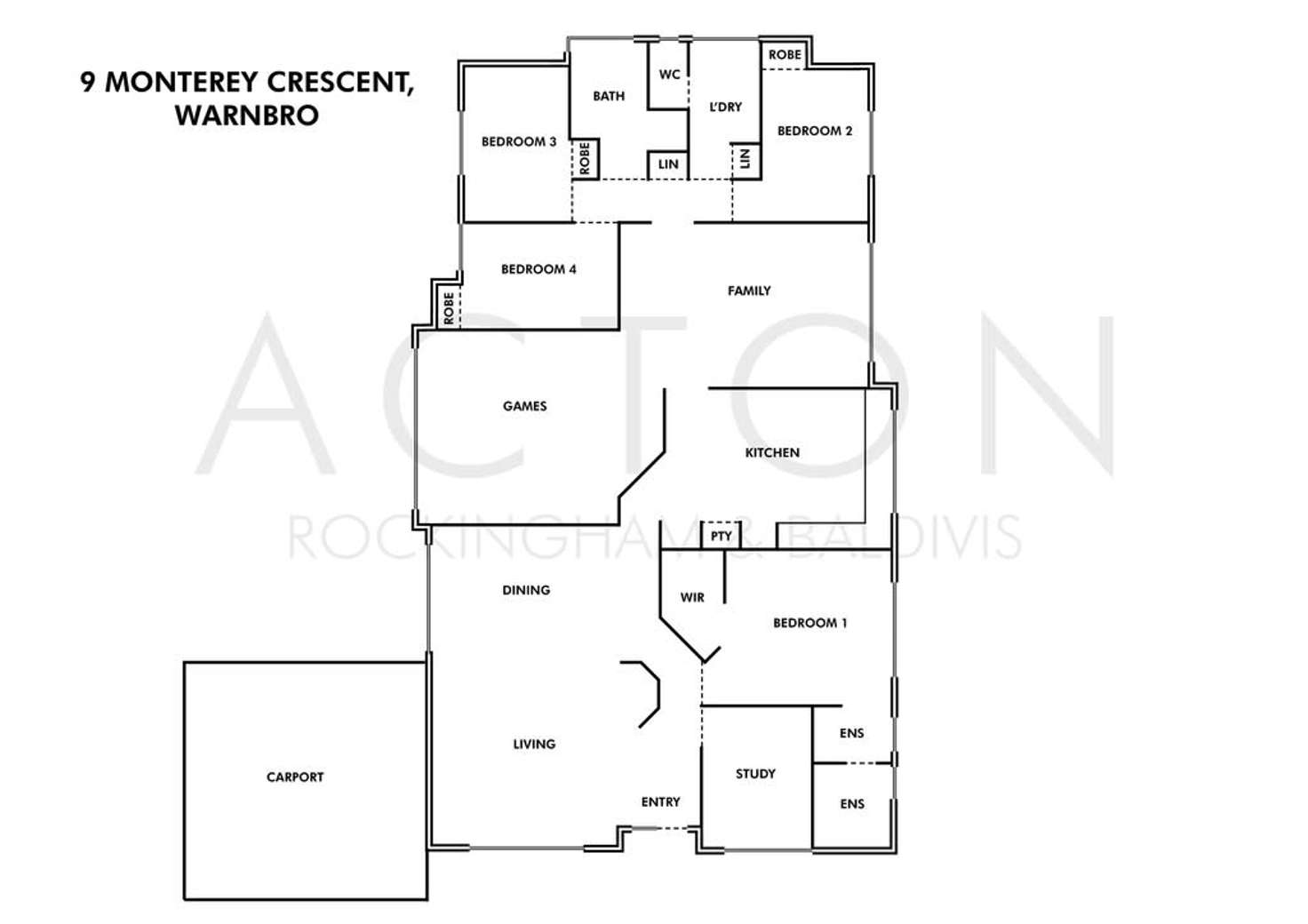 Floorplan of Homely house listing, 9 Monterey Crescent, Warnbro WA 6169