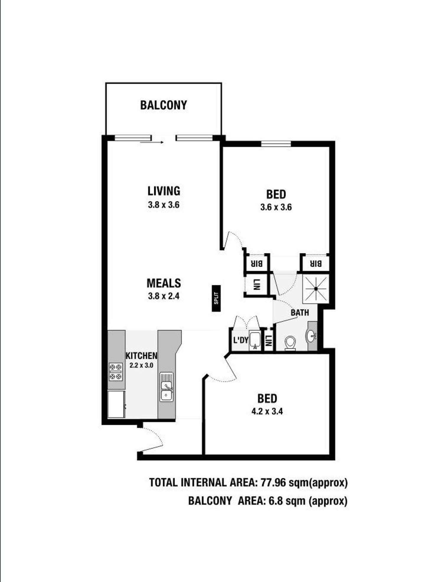 Floorplan of Homely apartment listing, Apt 16, 22-26 Goodall Parade, Mawson Lakes SA 5095