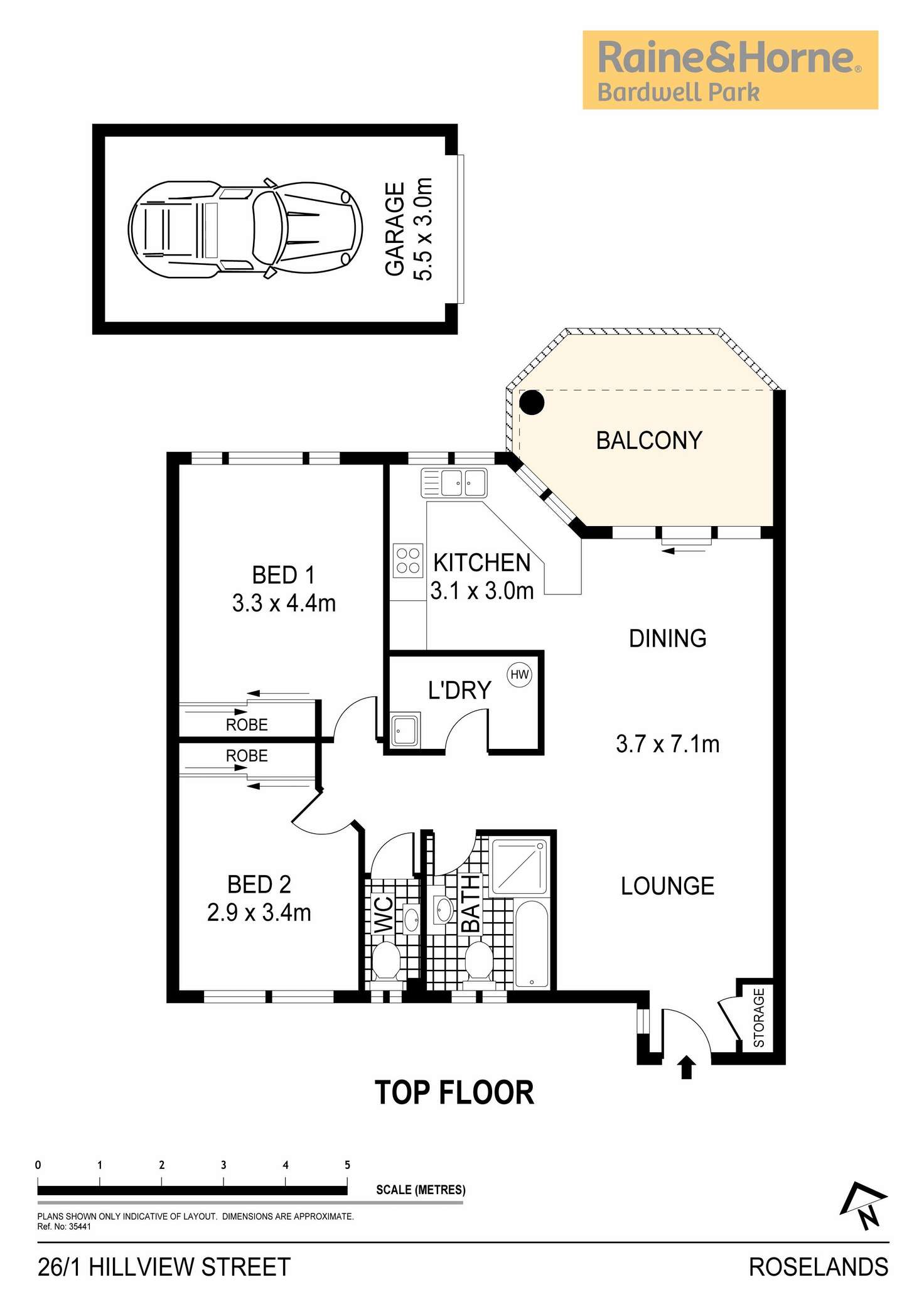 Floorplan of Homely unit listing, 26/1 Hillview Street, Roselands NSW 2196