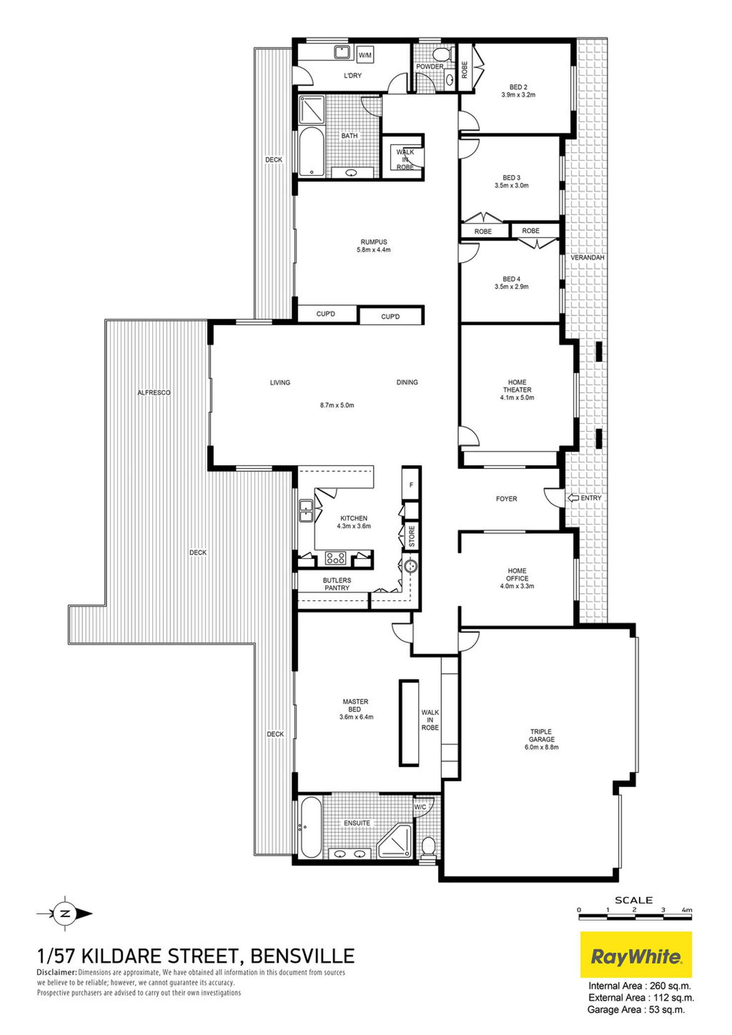 Floorplan of Homely house listing, 1/57 Kildare Street, Bensville NSW 2251