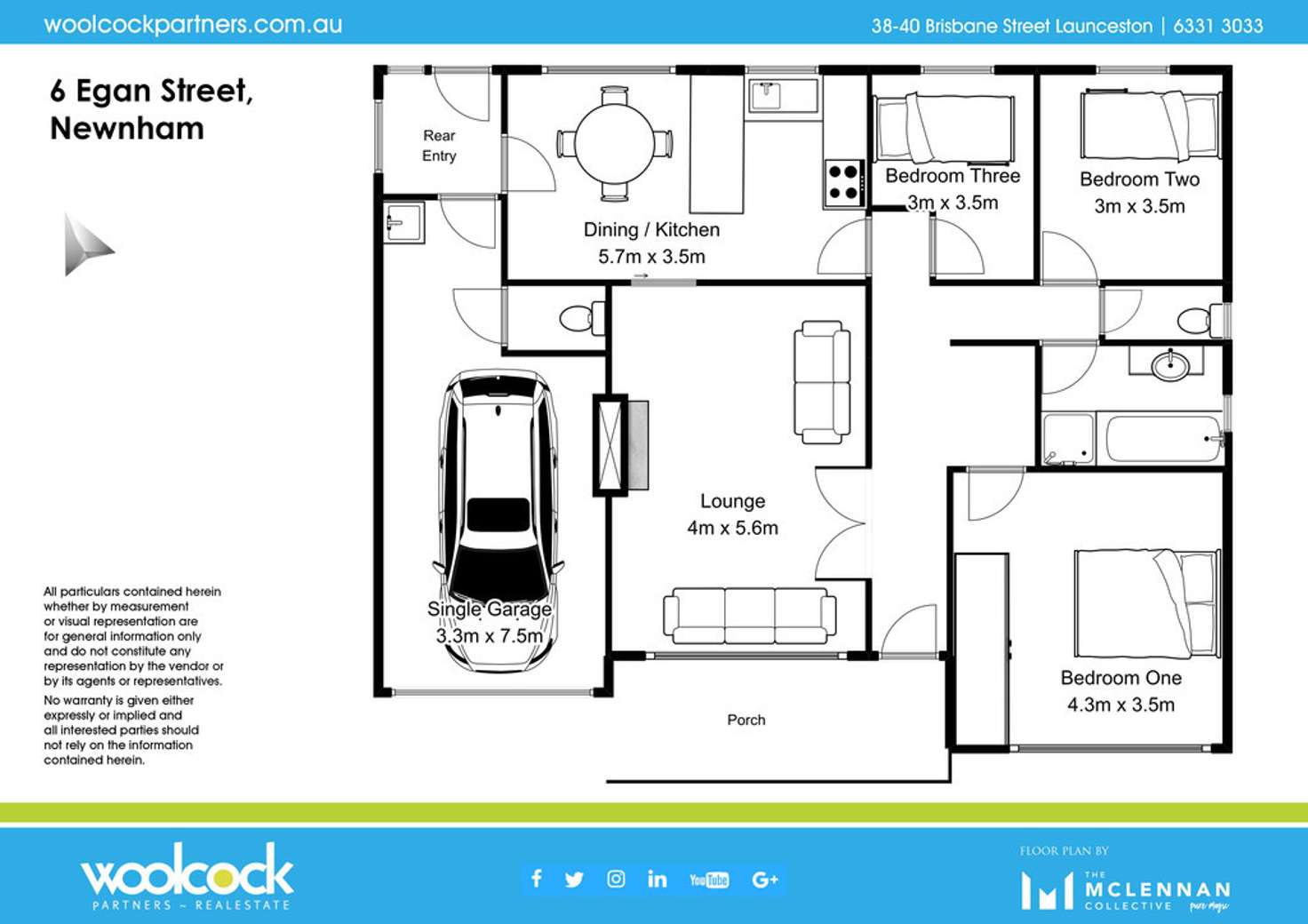 Floorplan of Homely house listing, 6 Egan St, Newnham TAS 7248