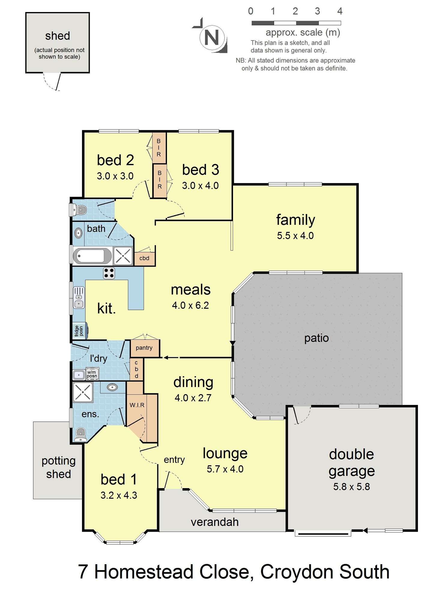 Floorplan of Homely house listing, 7 Homestead Close, Croydon South VIC 3136