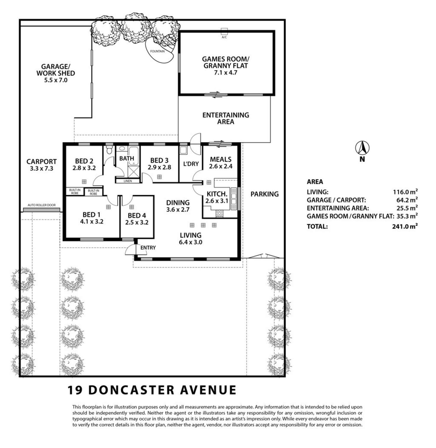 Floorplan of Homely house listing, 19 Doncaster Avenue, Newton SA 5074