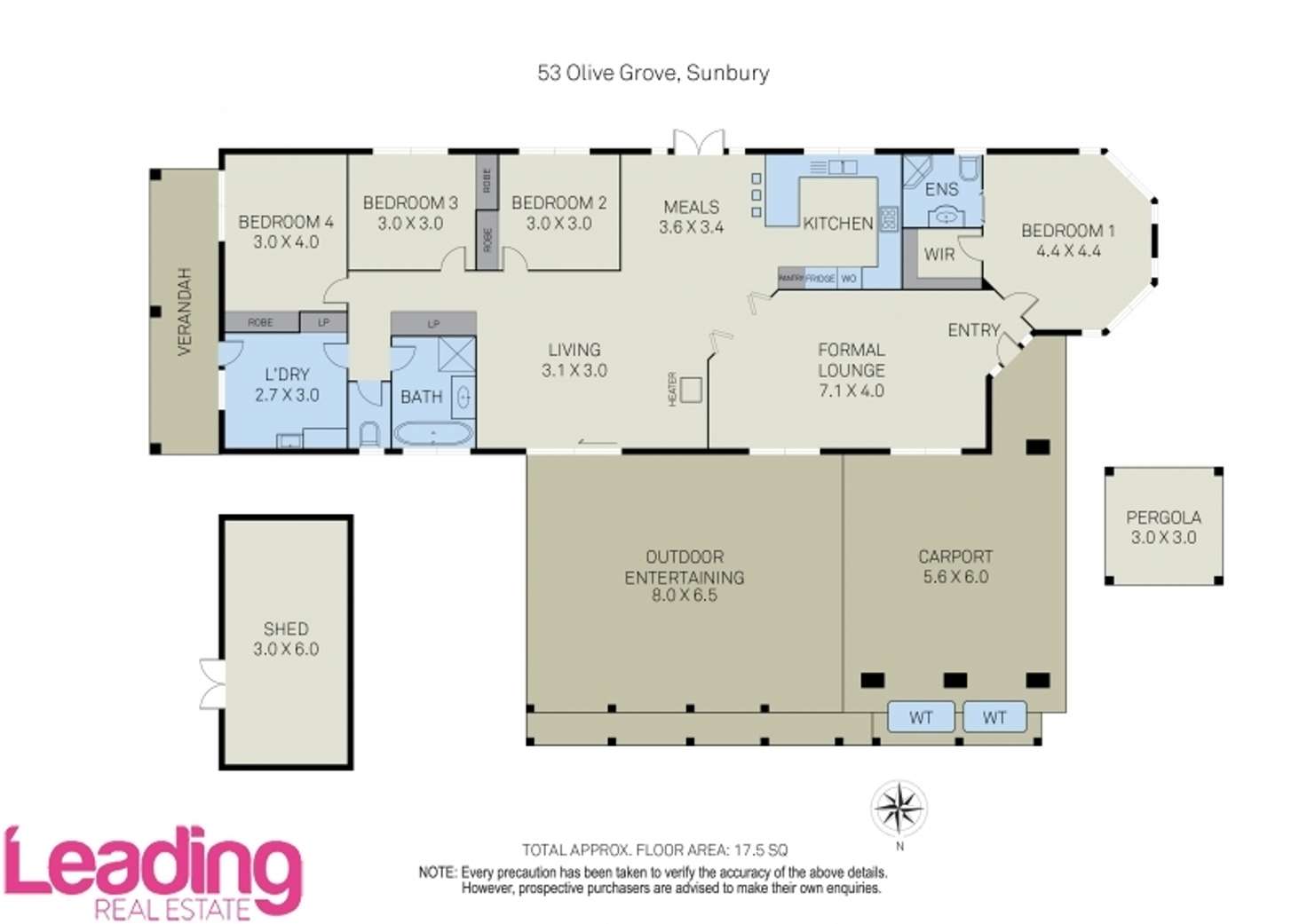 Floorplan of Homely house listing, 53 Olive Grove, Sunbury VIC 3429