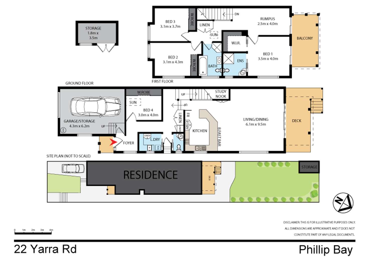 Floorplan of Homely semiDetached listing, 22 Yarra Road, Phillip Bay NSW 2036