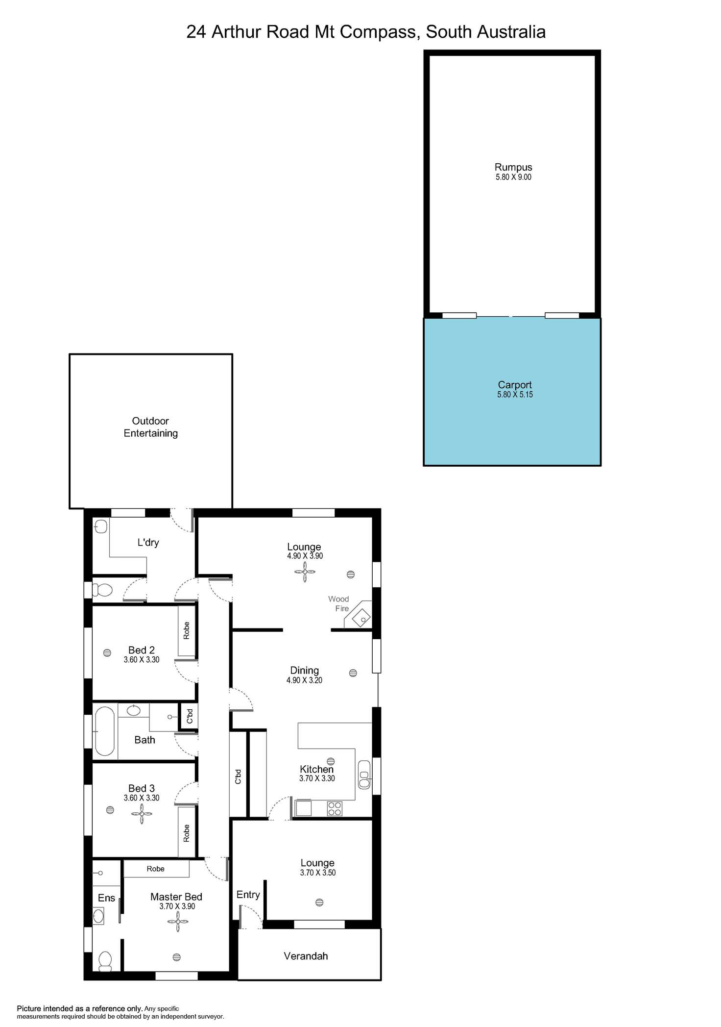 Floorplan of Homely house listing, 24 Arthur Road, Mount Compass SA 5210