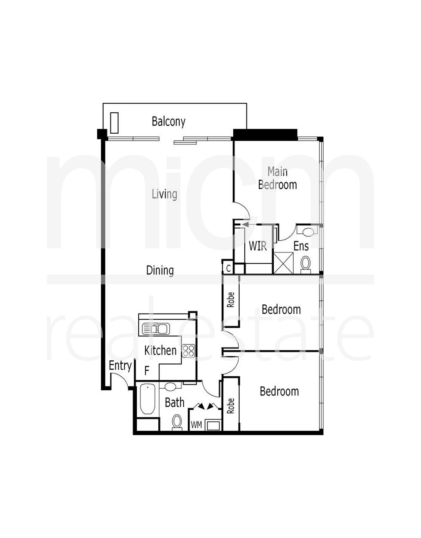 Floorplan of Homely apartment listing, 210/173 City Road, Southbank VIC 3006